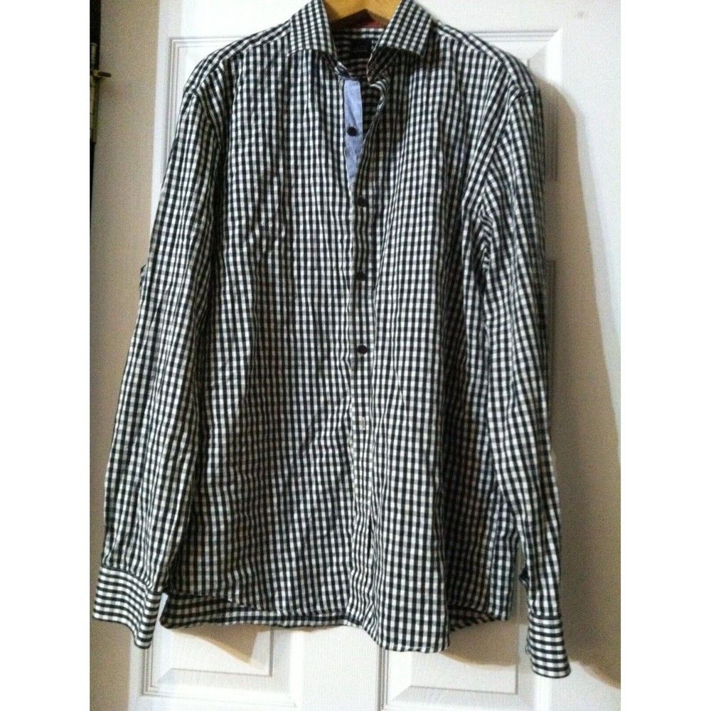 Saks Fifth Avenue SAKS FIFTH AVENUE MENS DK GREEN 100%COTTON CASUAL SHIRT XXL Size US XXL / EU 58 / 5 - 3 Thumbnail