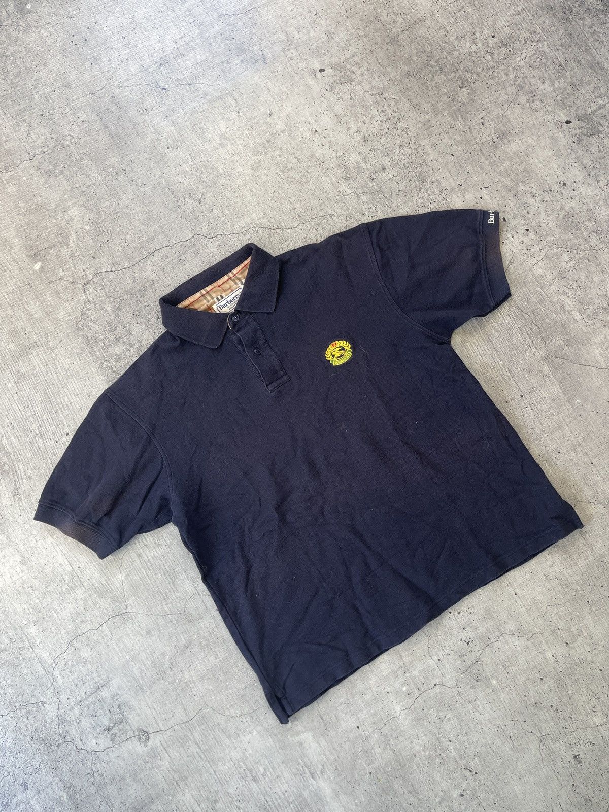 Burberry Vintage Burberrys Polo Buttons Ups t shirt Size US XL / EU 56 / 4 - 2 Thumbnail