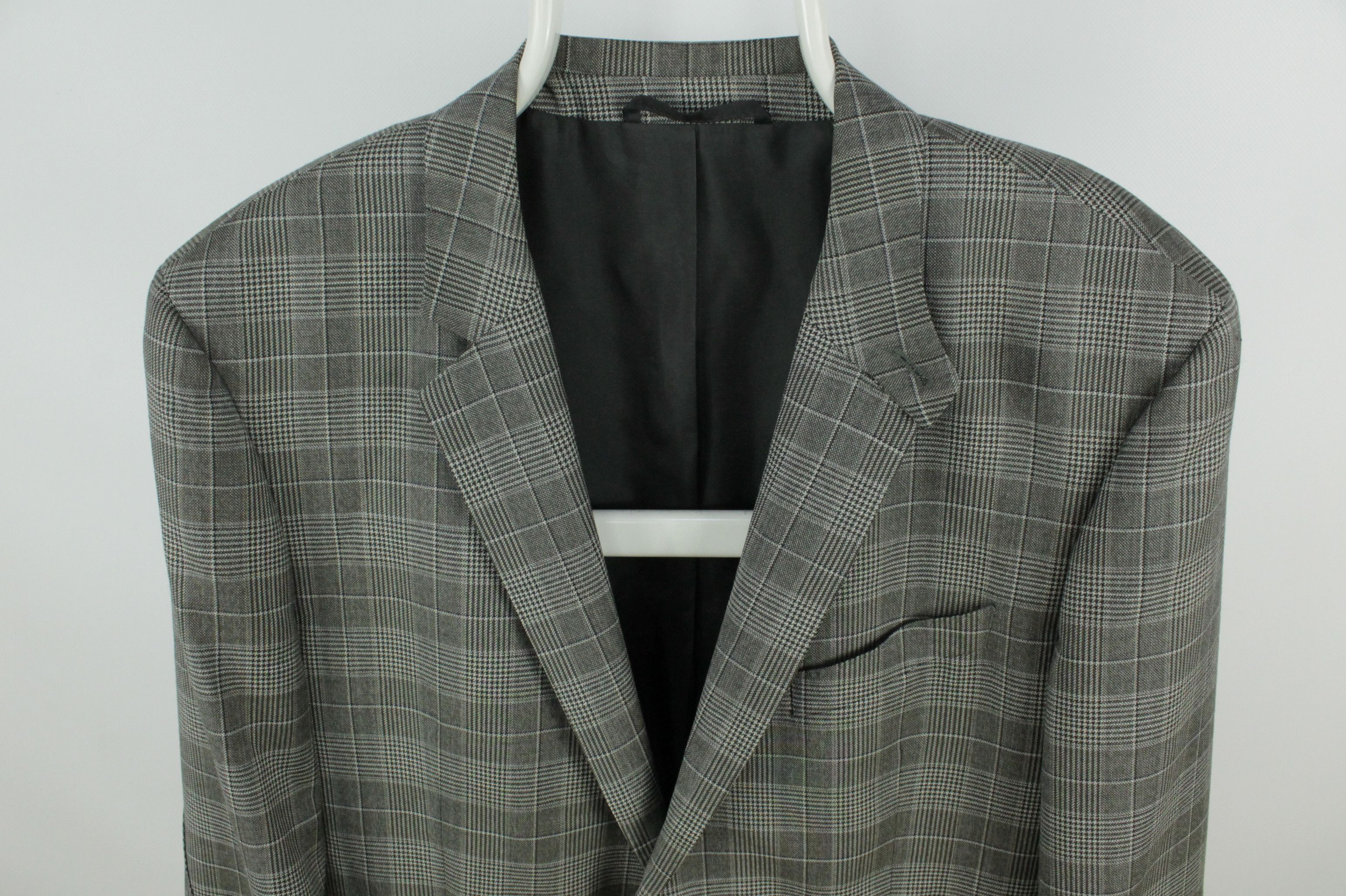 Hugo Boss Hugo Boss Rhett Gray Check Wool Blazer Jacket Men's Size US L / EU 52-54 / 3 - 2 Thumbnail