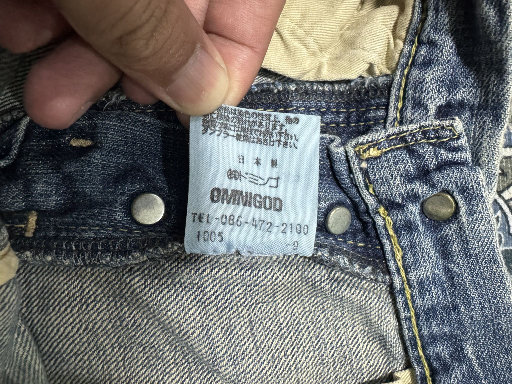 Japanese Brand × OMNIGOD × Vintage Vintage Omnigod Selvedge Distressed Jeans Real Mccoy Size US 30 / EU 46 - 9 Thumbnail