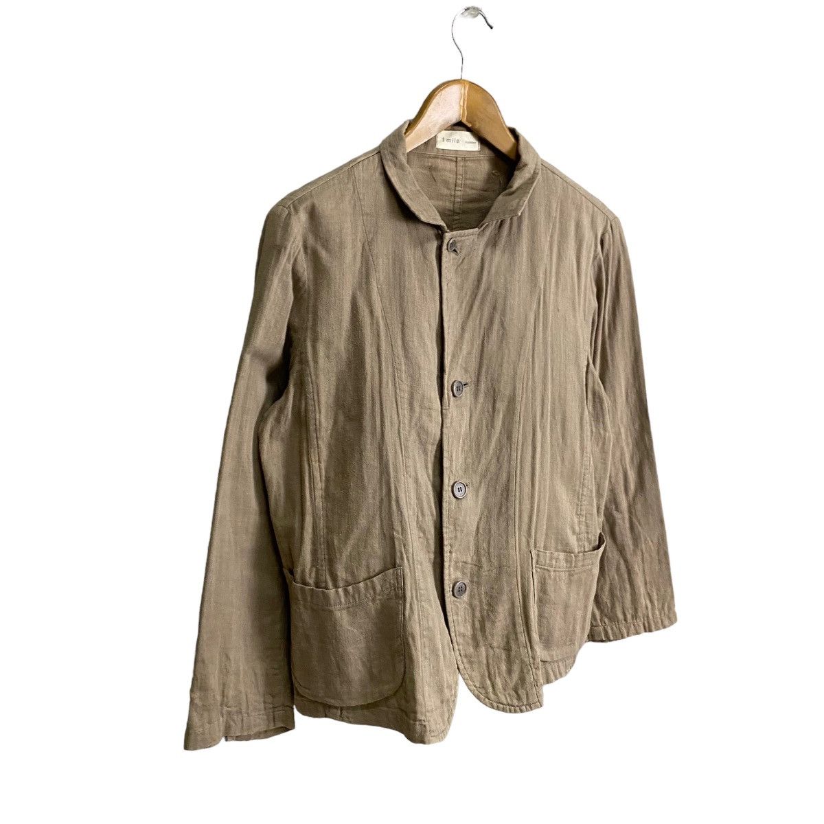 Issey Miyake 1 mile Plantation By Issey Miyake Olive Green Shirt Button Size US M / EU 48-50 / 2 - 2 Thumbnail