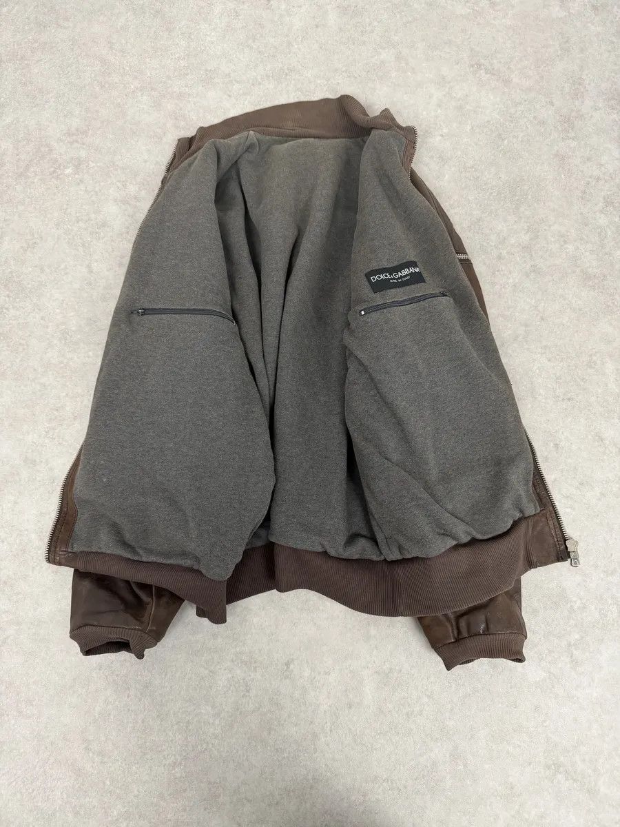 Dolce & Gabbana AW2003 Dolce & Gabbana Goatskin Detachable Sleeves Cargo Leather Bomber Jacket Size US M / EU 48-50 / 2 - 7 Thumbnail