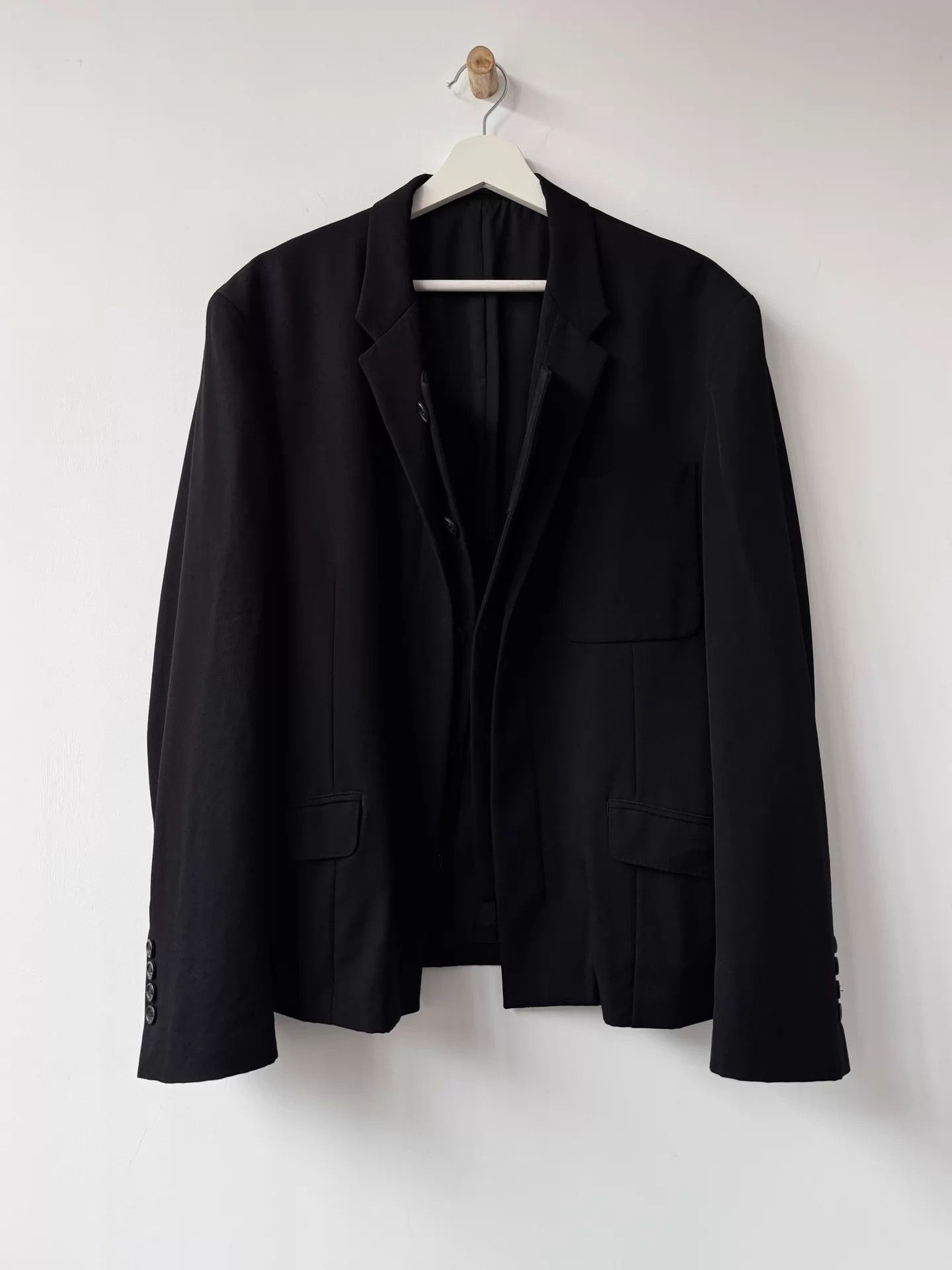 Yohji Yamamoto Yohji Yamamoto PH 21AW DL Blazer 100% Gaba Wool 2 Size US M / EU 48-50 / 2 - 2 Thumbnail
