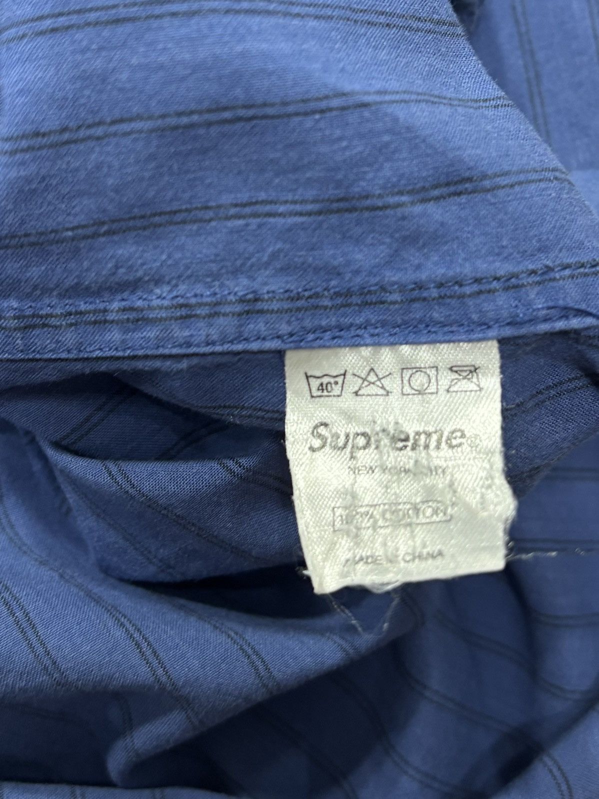 Supreme Vintage Supreme Pinstriped Button Up (SS09) Size US M / EU 48-50 / 2 - 4 Thumbnail