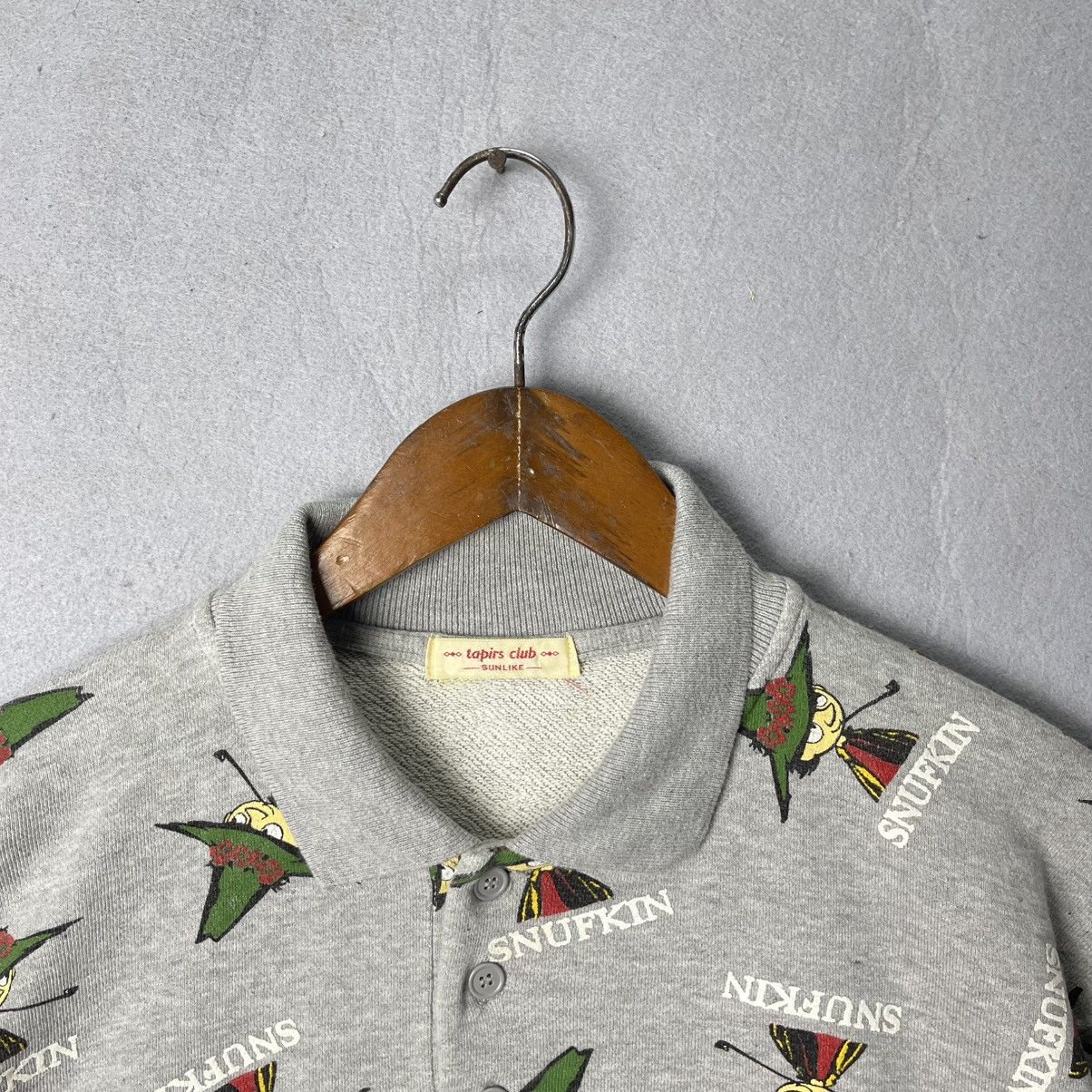 Japanese Brand Vintage Moomin Snufkin AOP Polo Sweatshirt Size US M / EU 48-50 / 2 - 2 Thumbnail