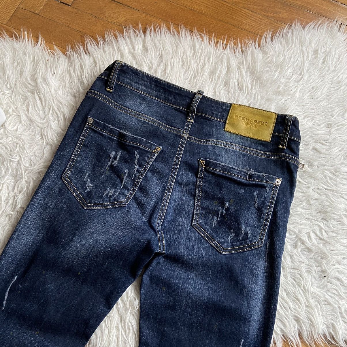 Dsquared2 × Japanese Brand 📌 Crazy Dsquared2 Y2k Distressed Skinny Jeans Size US 30 / EU 46 - 2 Thumbnail