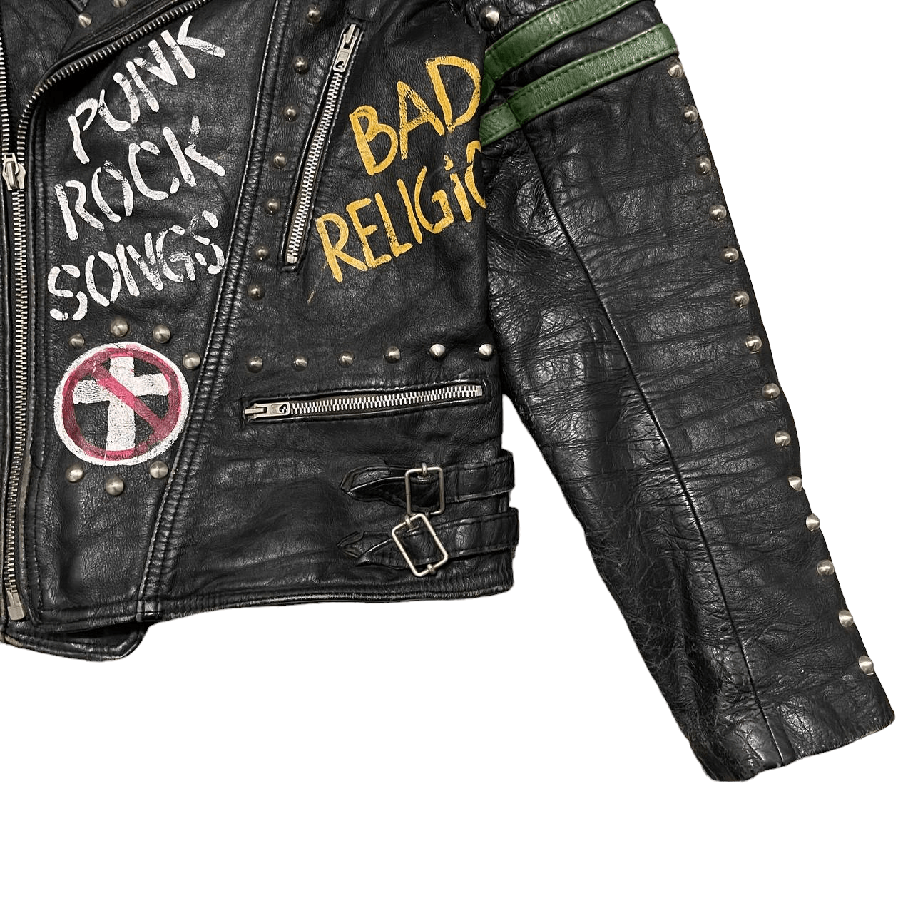 Vintage 70's Punk Rock Studded Custom Leather Jacket