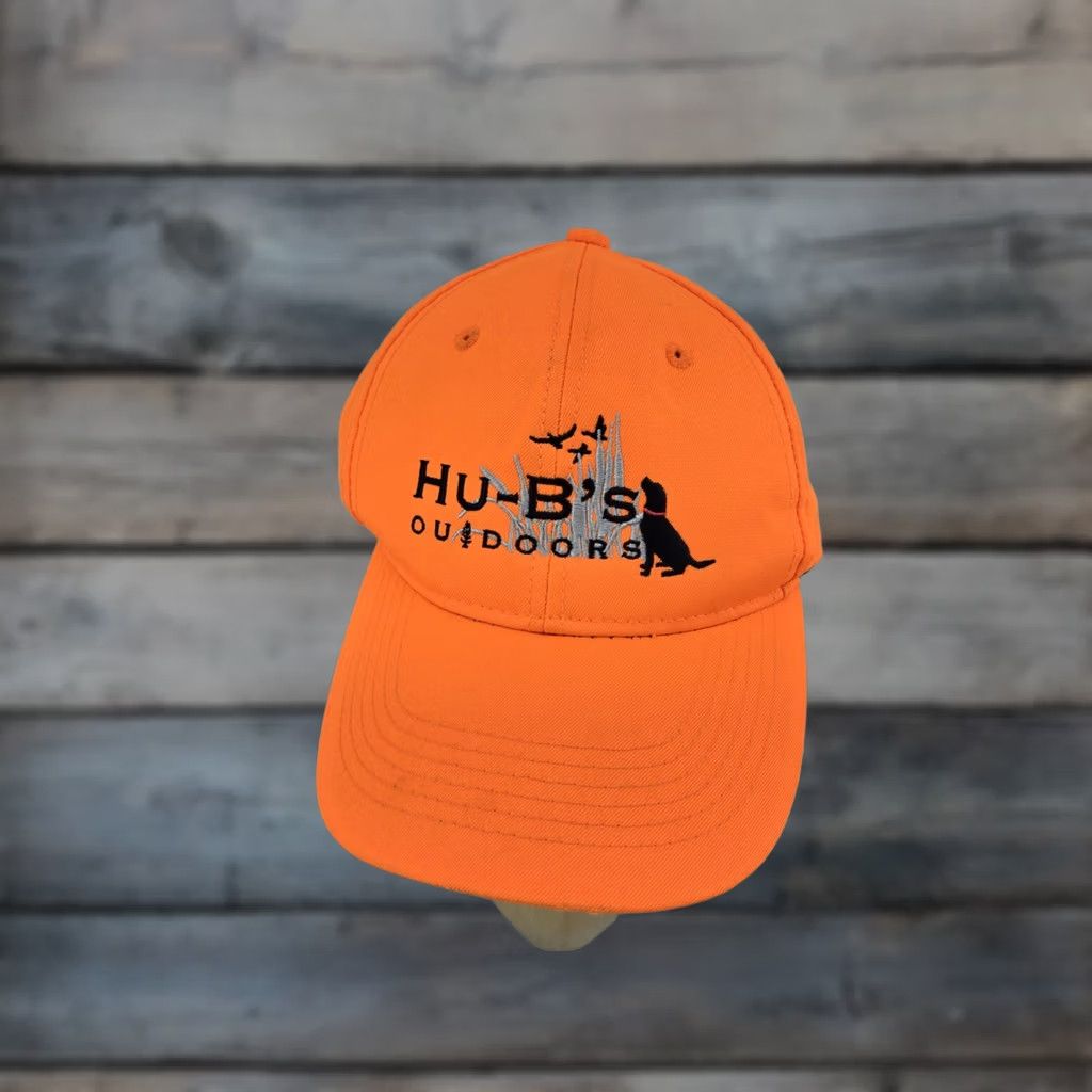Vintage HU-B's Outdoors Hutners Orange Cap Hat Adjustable 5 Panel Men Orange Adjustable Outdoor Cap Cap Hat Mens Size ONE SIZE - 1 Thumbnail