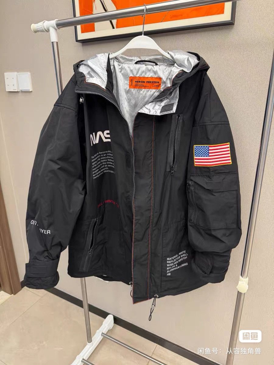 H&M × Heron Preston H2 leather jacket | Grailed