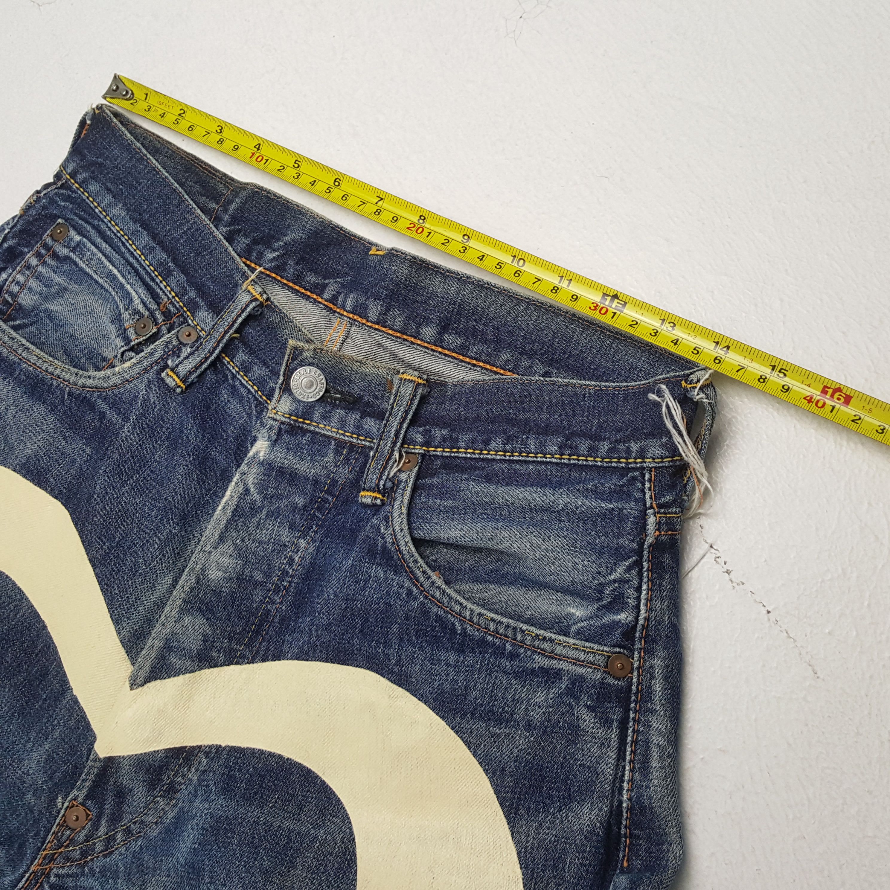 Evisu × Japanese Brand × Vintage Vintage EVISU Japanese Brand Daicock Custom Distressed Jeans Size US 28 / EU 44 - 7 Thumbnail