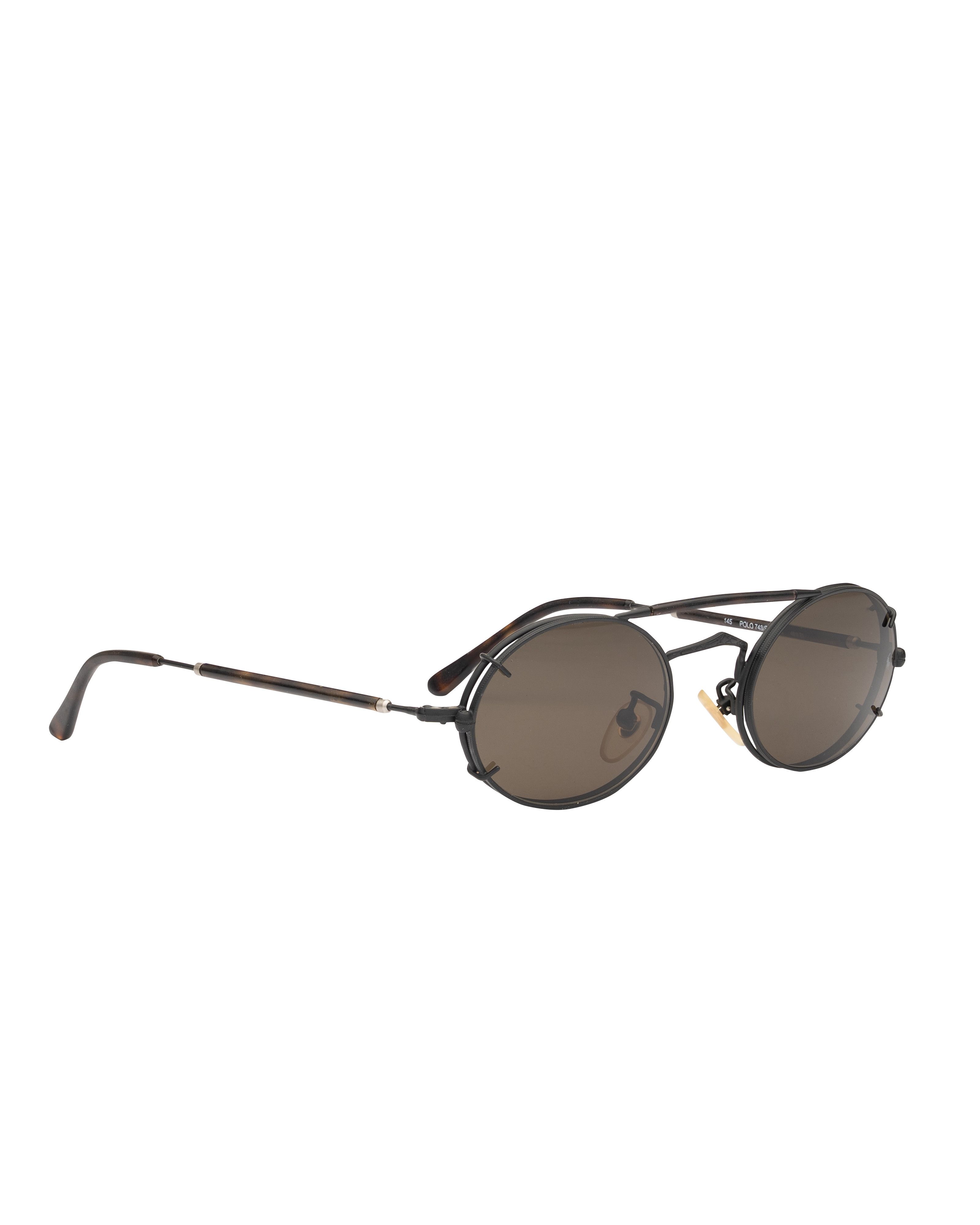 Polo Ralph Lauren Polo Ralph Lauren '90s Black Oval Sunglasses Size ONE SIZE - 3 Thumbnail