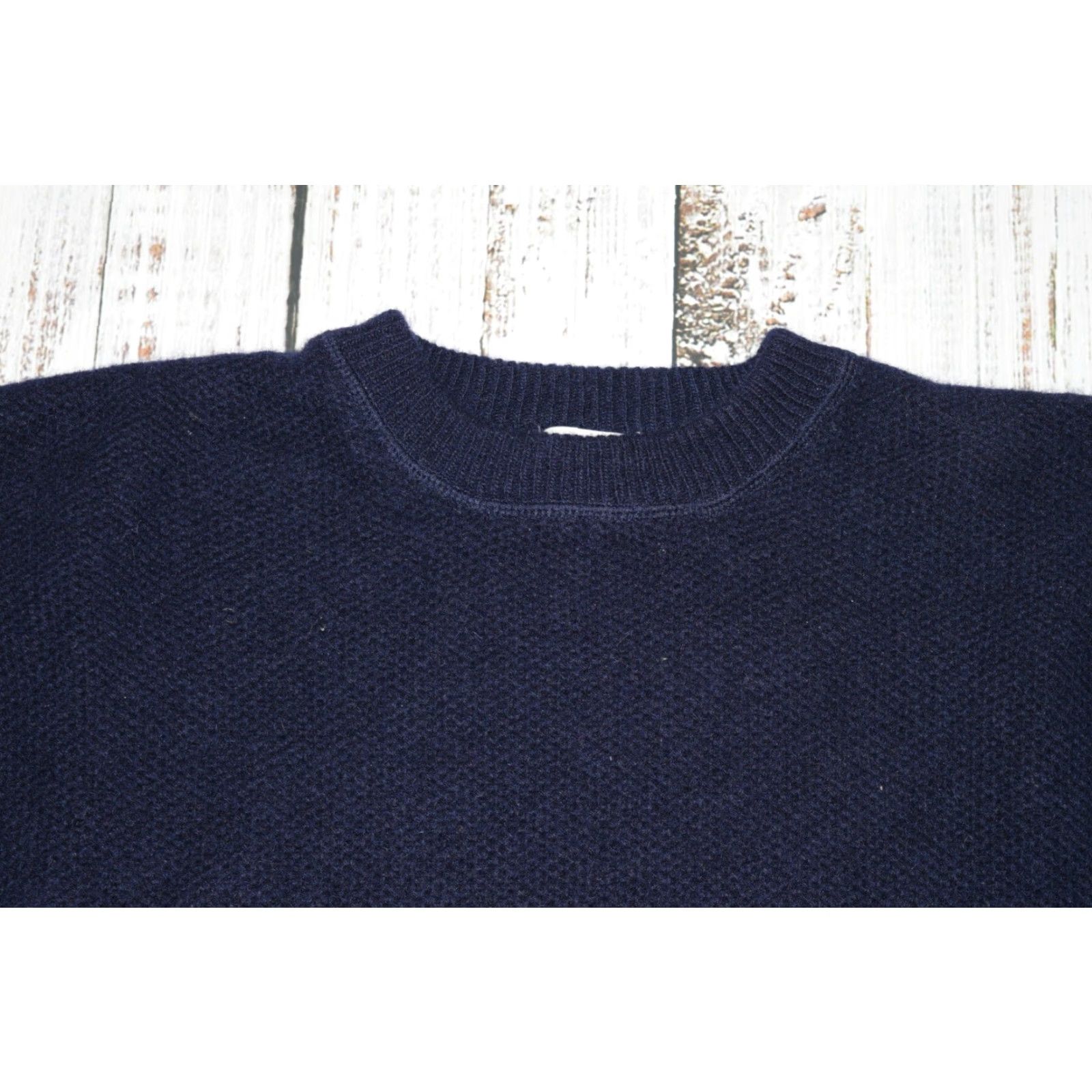 Gap VINTAGE GAP MENS L LARGE NAVY BLUE LAMBSWOOL FISHERMAN KNIT SWEATER 90s PULLOVER Size US L / EU 52-54 / 3 - 2 Thumbnail