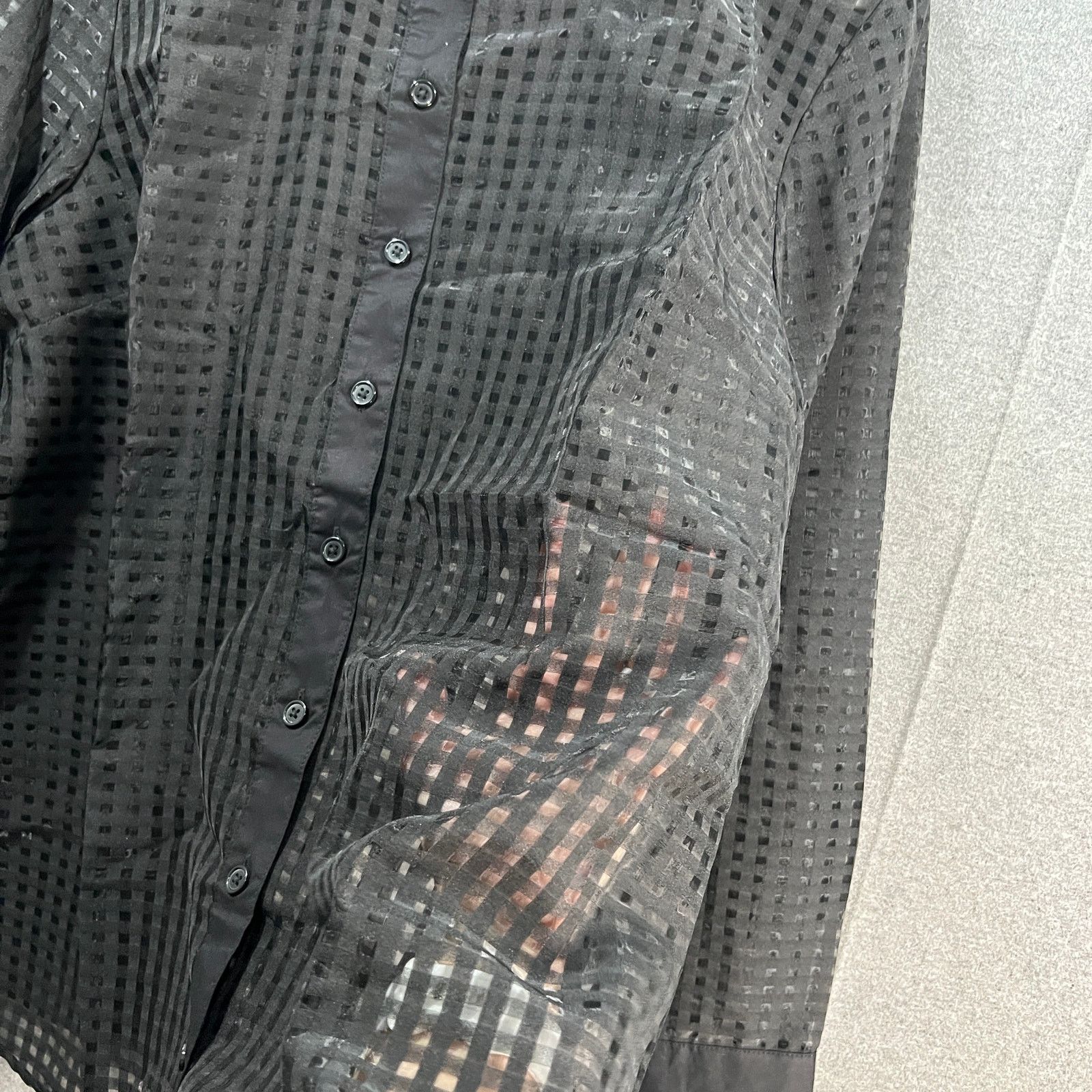 Other Girl With Curves Tonal Gingham Button-Front Shirt True Size M / US 6-8 / IT 42-44 - 8 Thumbnail