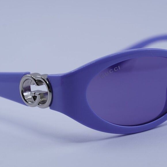 Gucci Gucci GG1662SA 003 Sunglasses Lilac Oval Frame, Violet Size ONE SIZE - 5 Thumbnail