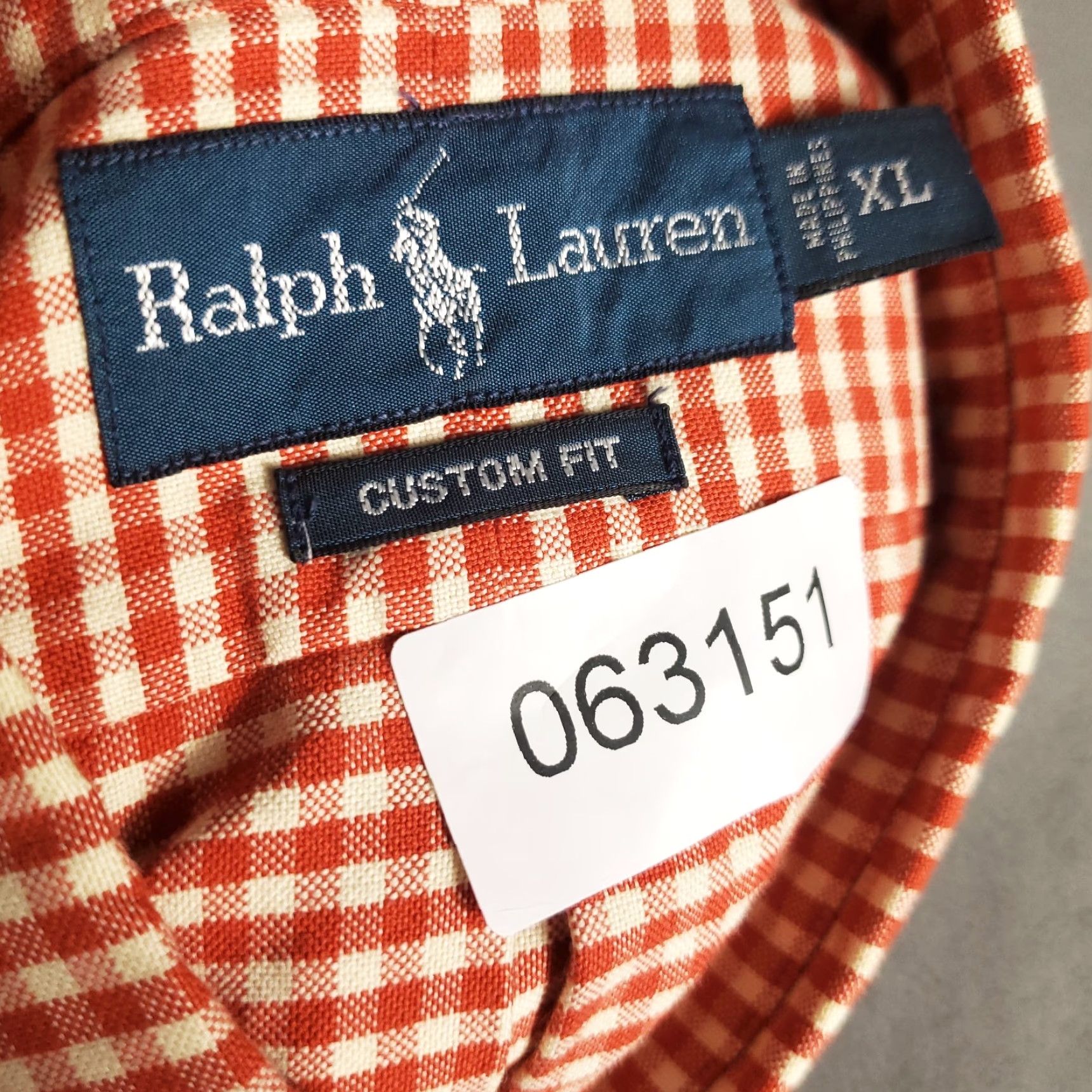 Ralph Lauren Ralph Lauren Shirt Men XL Red Orange Check Regular Fit Pony Button-Front Cotton Long Sleeve Mens Size US XL / EU 56 / 4 - 8 Thumbnail