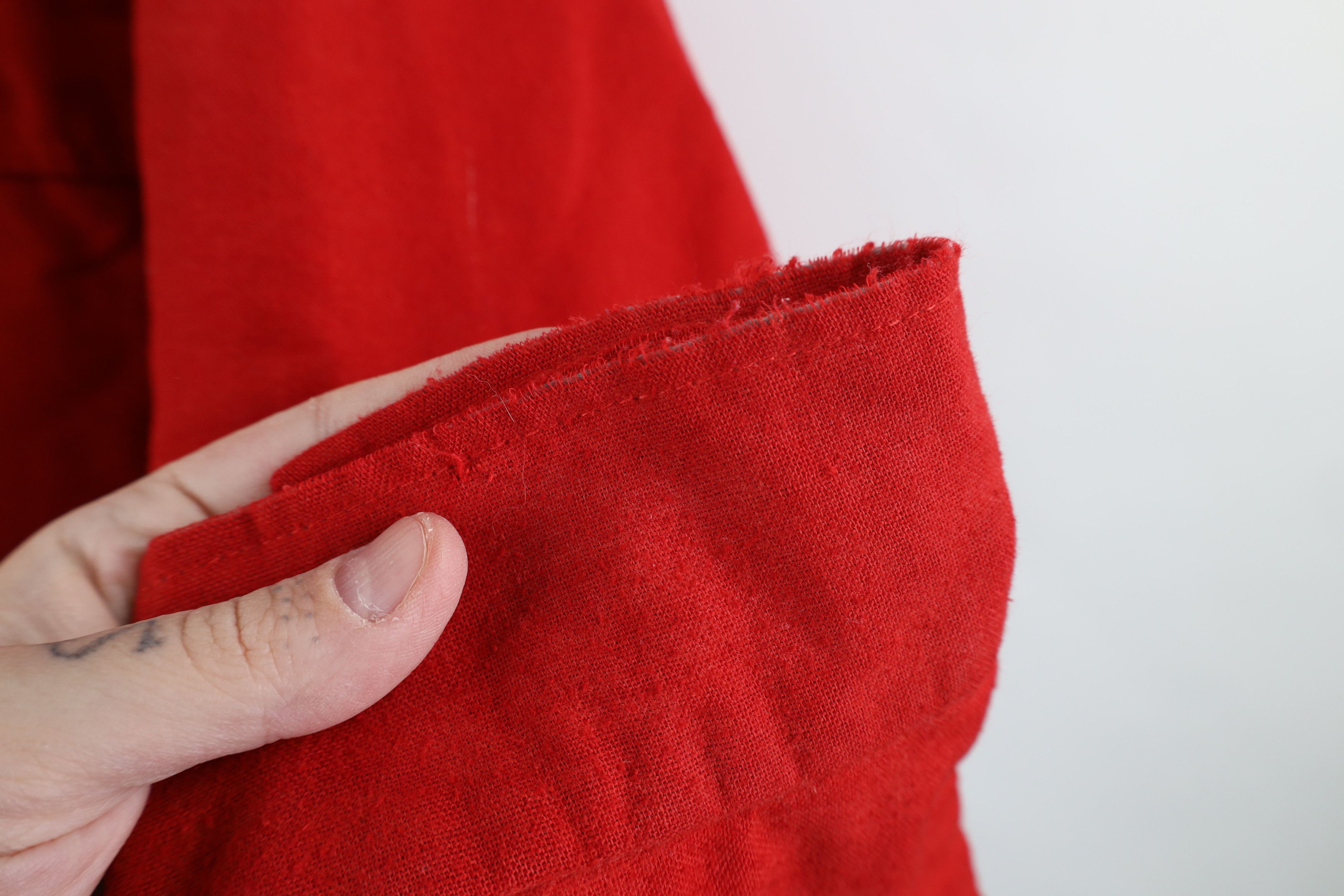 Vintage Vintage 70s Streetwear Quilted Button Shirt Jacket Red USA Size US L / EU 52-54 / 3 - 8 Thumbnail