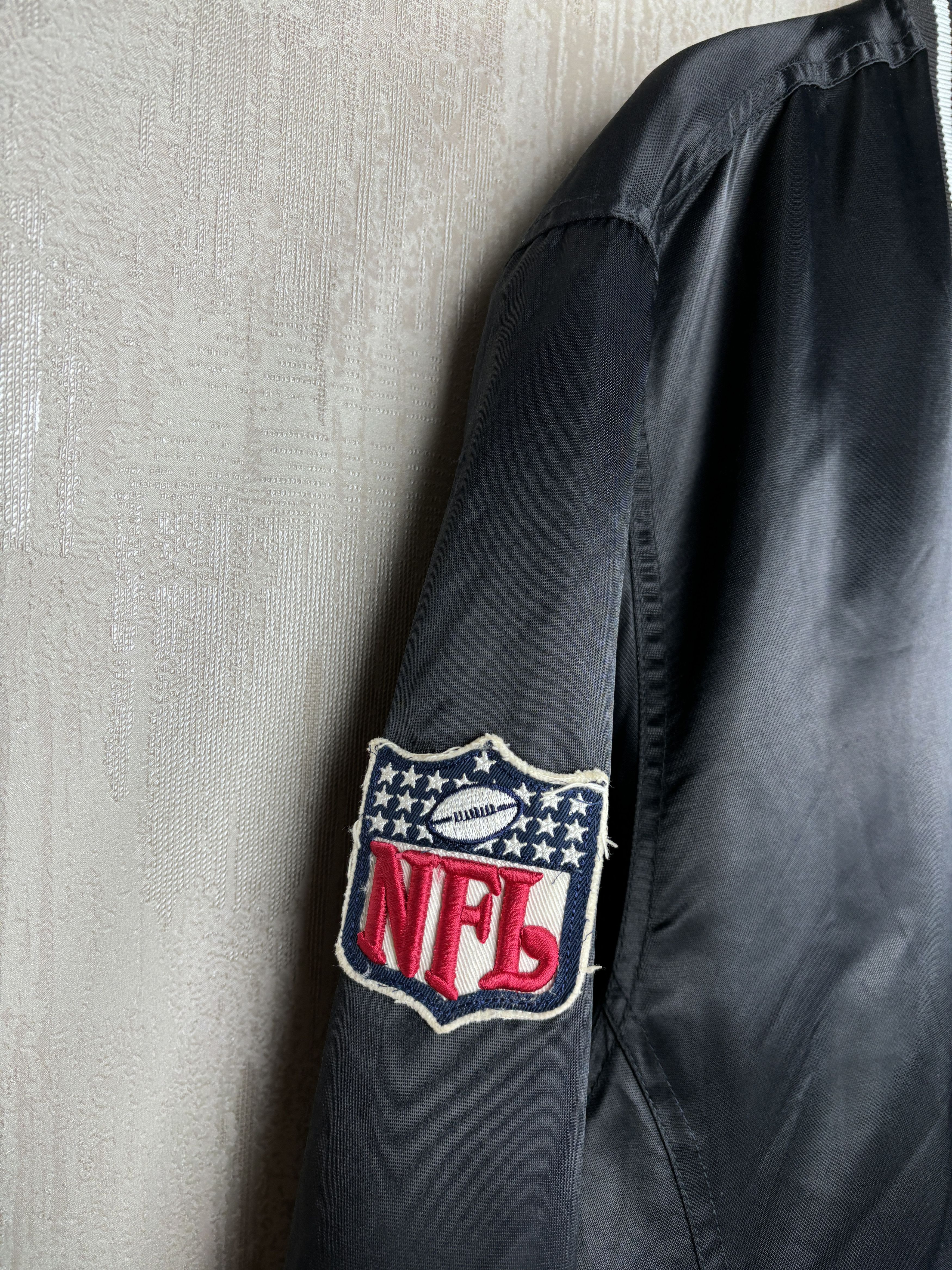 NFL × Reebok Vintage Raiders Reebok NFL Satin Bomber Jacket Size US XXL / EU 58 / 5 - 5 Thumbnail