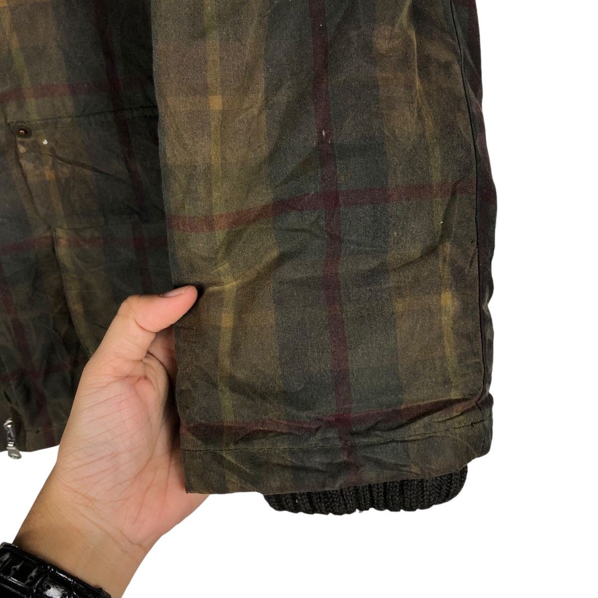 Japanese Brand Vintage Chore Worker Jacket blanc bleu minuit Tartan Design Size US M / EU 48-50 / 2 - 16 Thumbnail