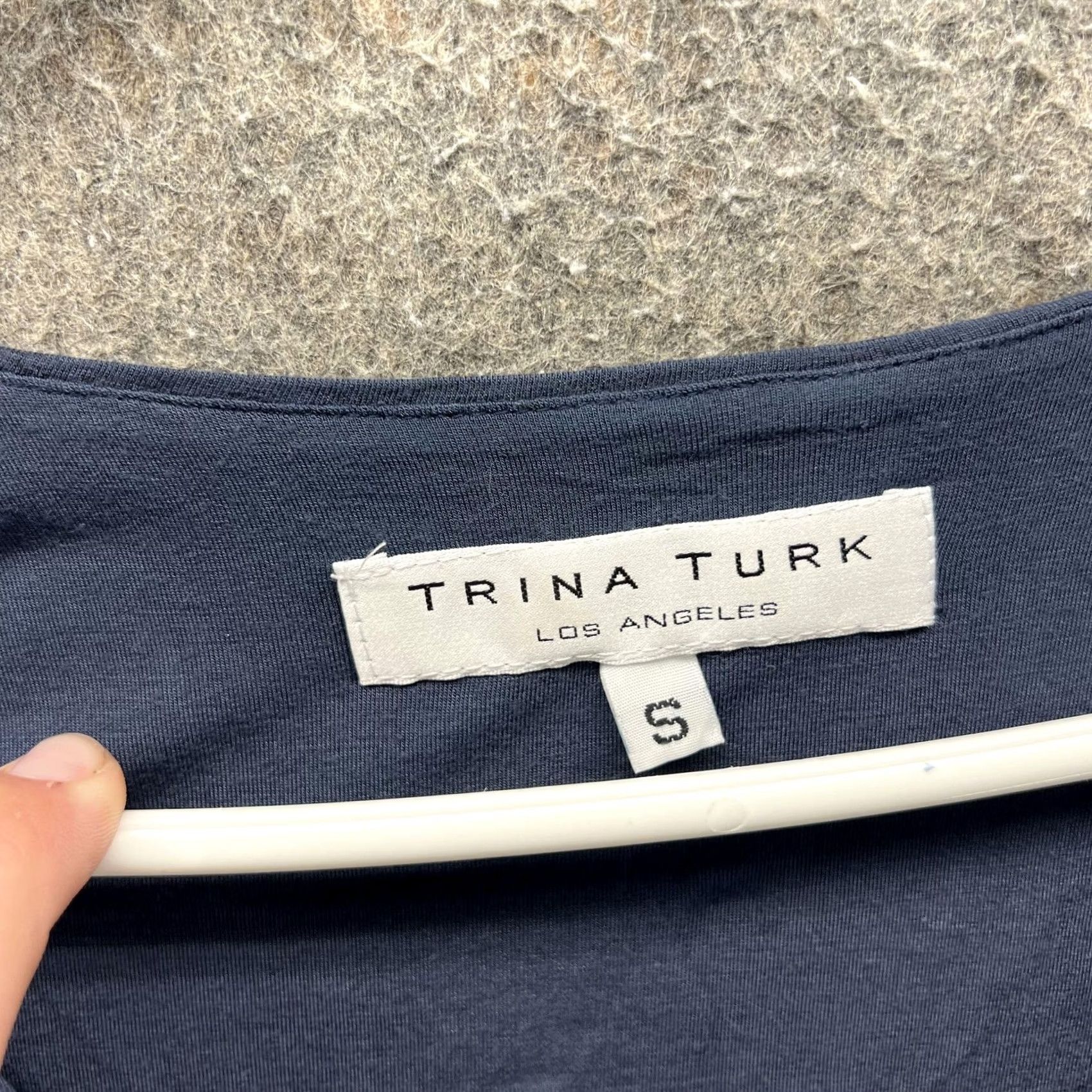 Trina Turk VINTAGE Trina Turk Tank Top Womens Small Blue Modal V-Neck Sleeveless Empire Waist Soft Size S / US 4 / IT 40 - 7 Thumbnail