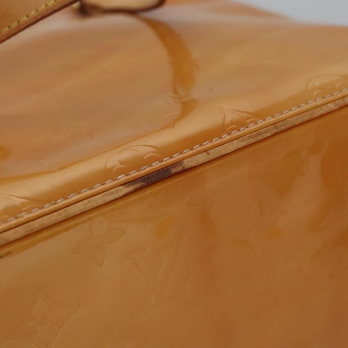 Louis Vuitton LOUIS VUITTON Monogram Vernis Houston Hand Bag Beige M91004 Size ONE SIZE - 10 Thumbnail