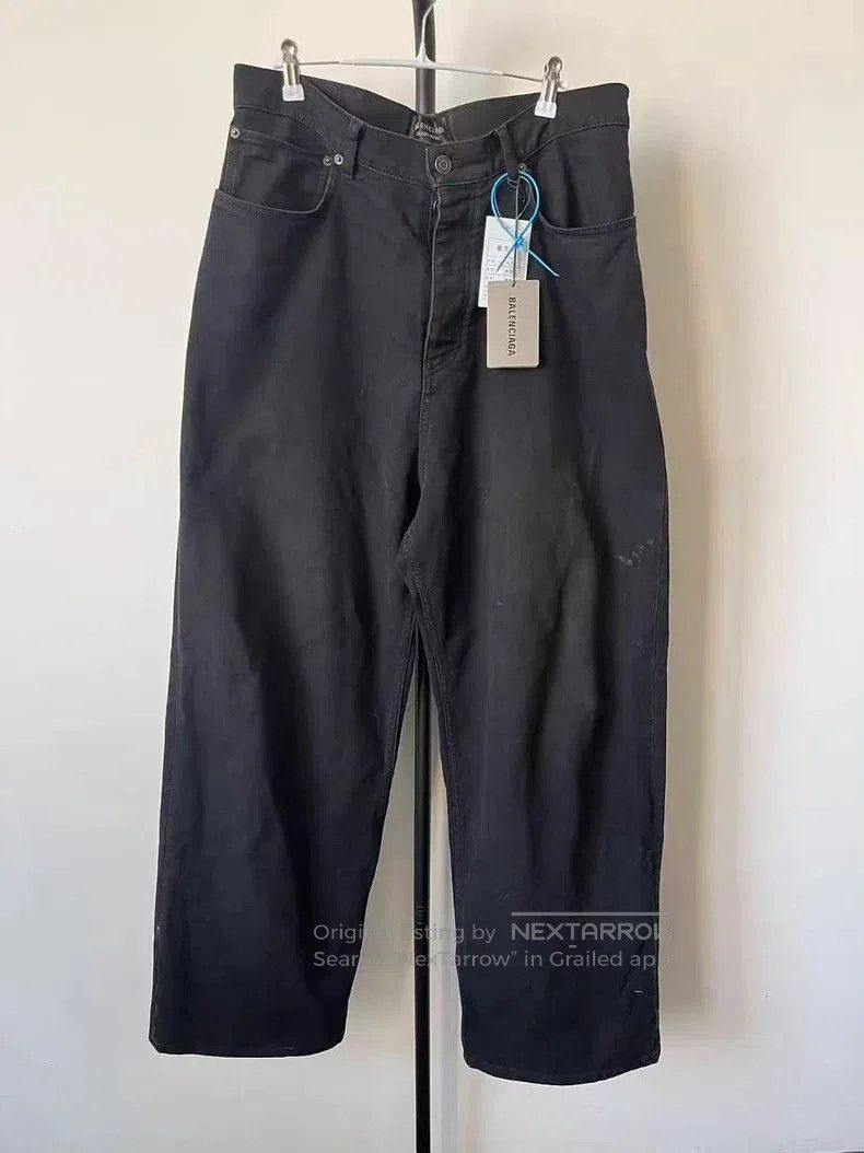 Balenciaga Balenciaga Solid Zip Wide-Leg Jeans. Size US 30 / EU 46 - 1 Thumbnail