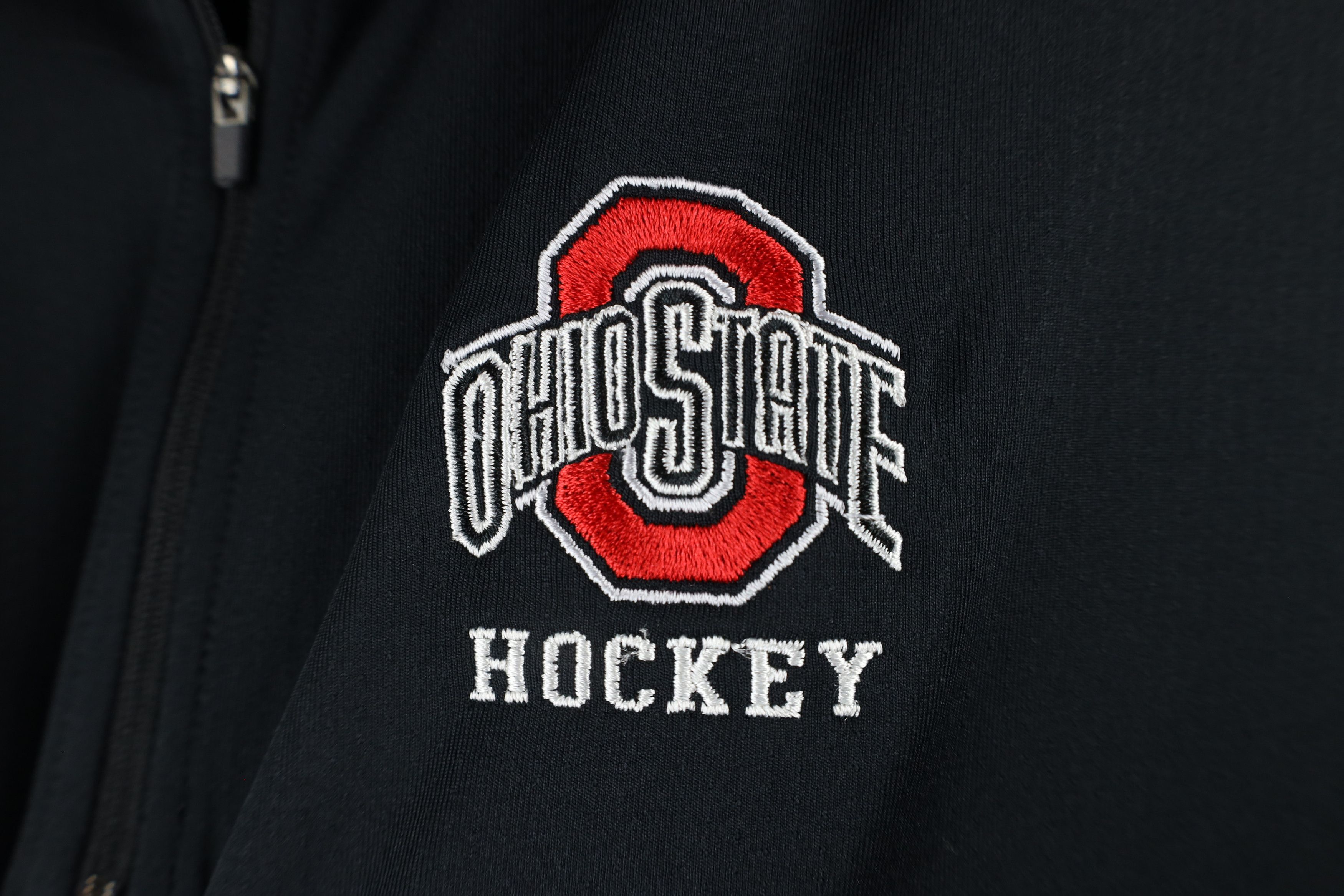 Nike × Vintage Nike Ohio State University Hockey Half Zip Polo Black Size US M / EU 48-50 / 2 - 4 Thumbnail