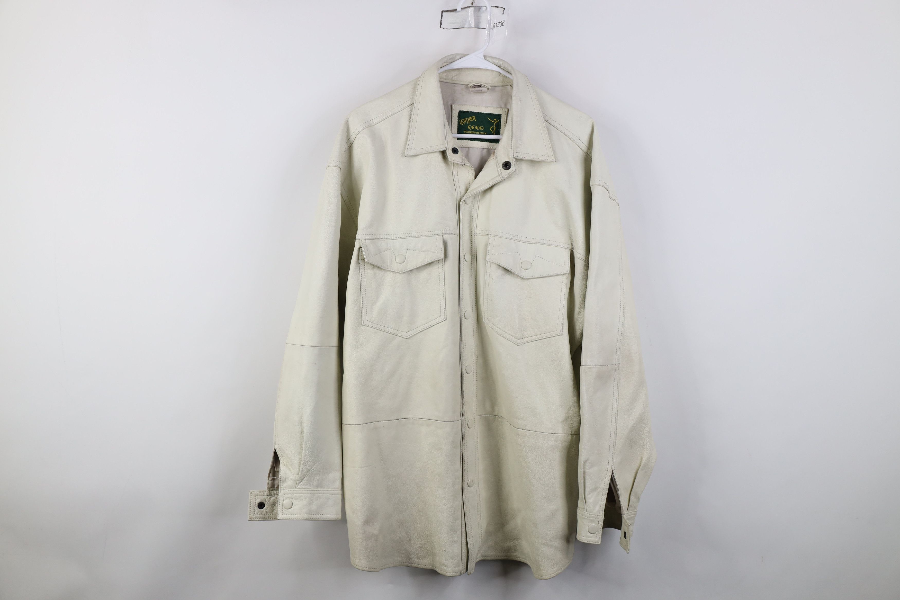 Vintage 70s Streetwear Leather Button Shirt Jacket Jac Shirt