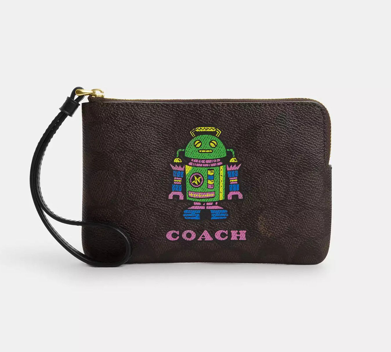 Coach Cosmic Coach Corner Zip Wristlet With Robot Print CW868 Size ONE SIZE - 6 Thumbnail