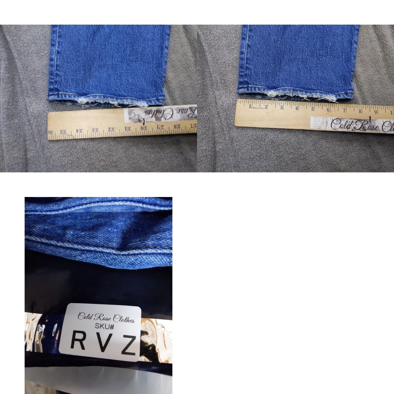 Madewell Madewell Womens 30P Jeans Perfect Vintage Straight High Rise Blue Distressed Size 30" / US 8 / IT 44 - 9 Thumbnail