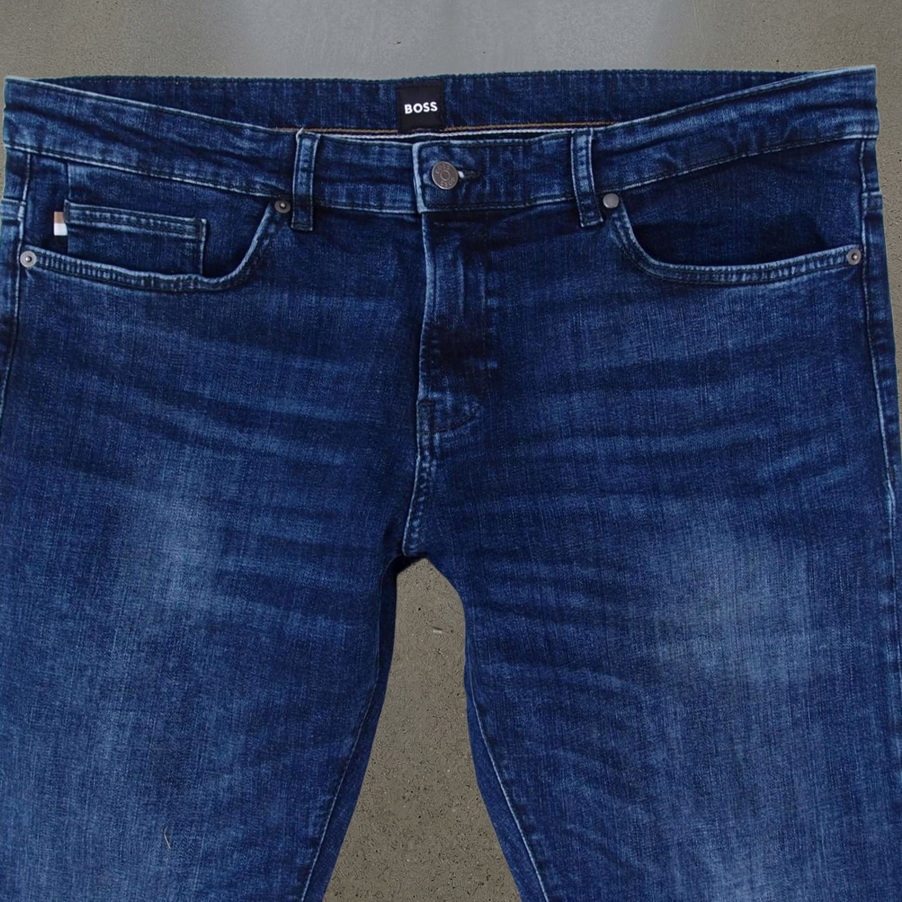 Hugo Boss Delaware Jeans Blue Stretch Slim Straight W38 L32 Mens, Men's
