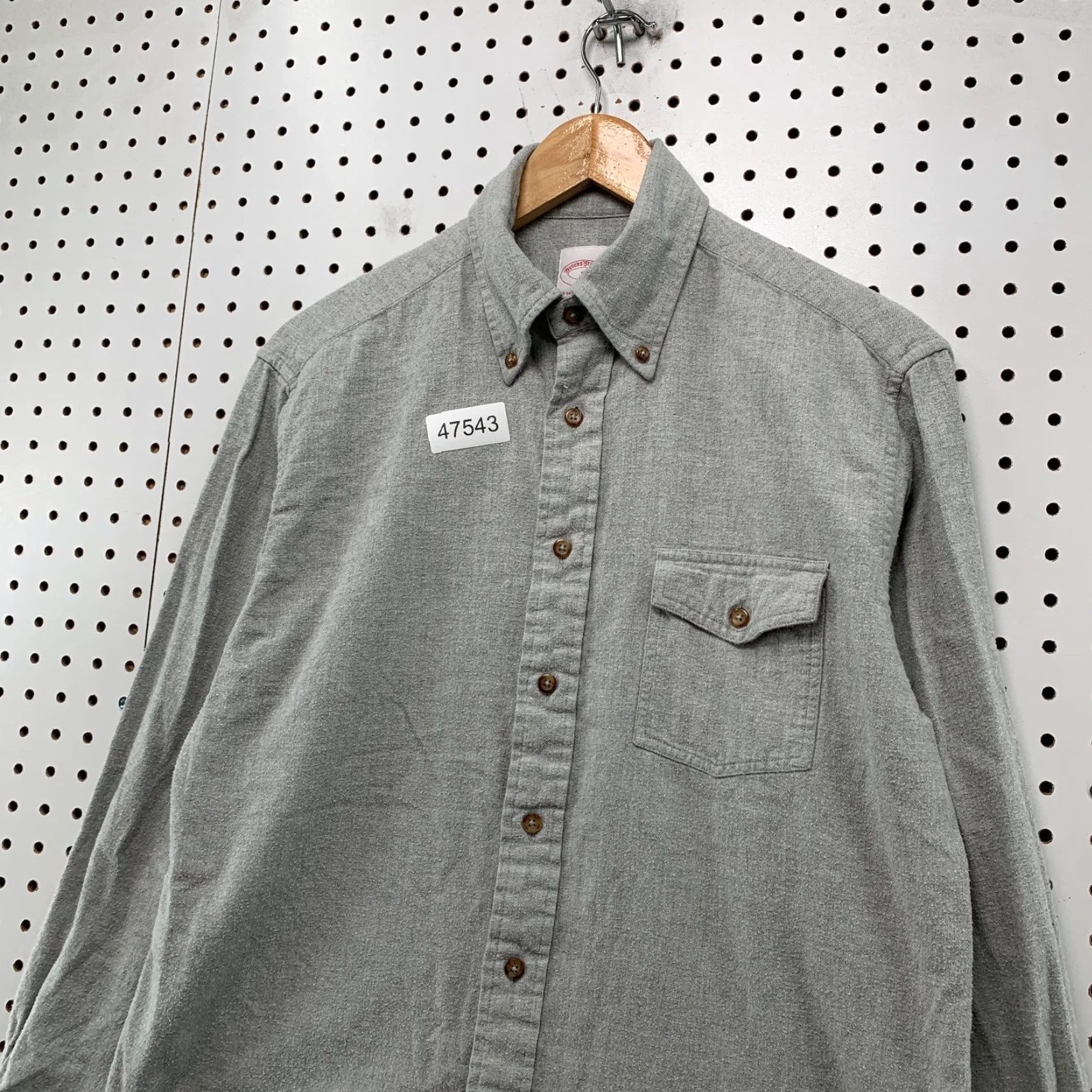 Brooks Brothers Brooks Brothers Flannel Button Shirt Mens Small Gray Long Sleeve Preppy Work Size US S / EU 44-46 / 1 - 6 Thumbnail