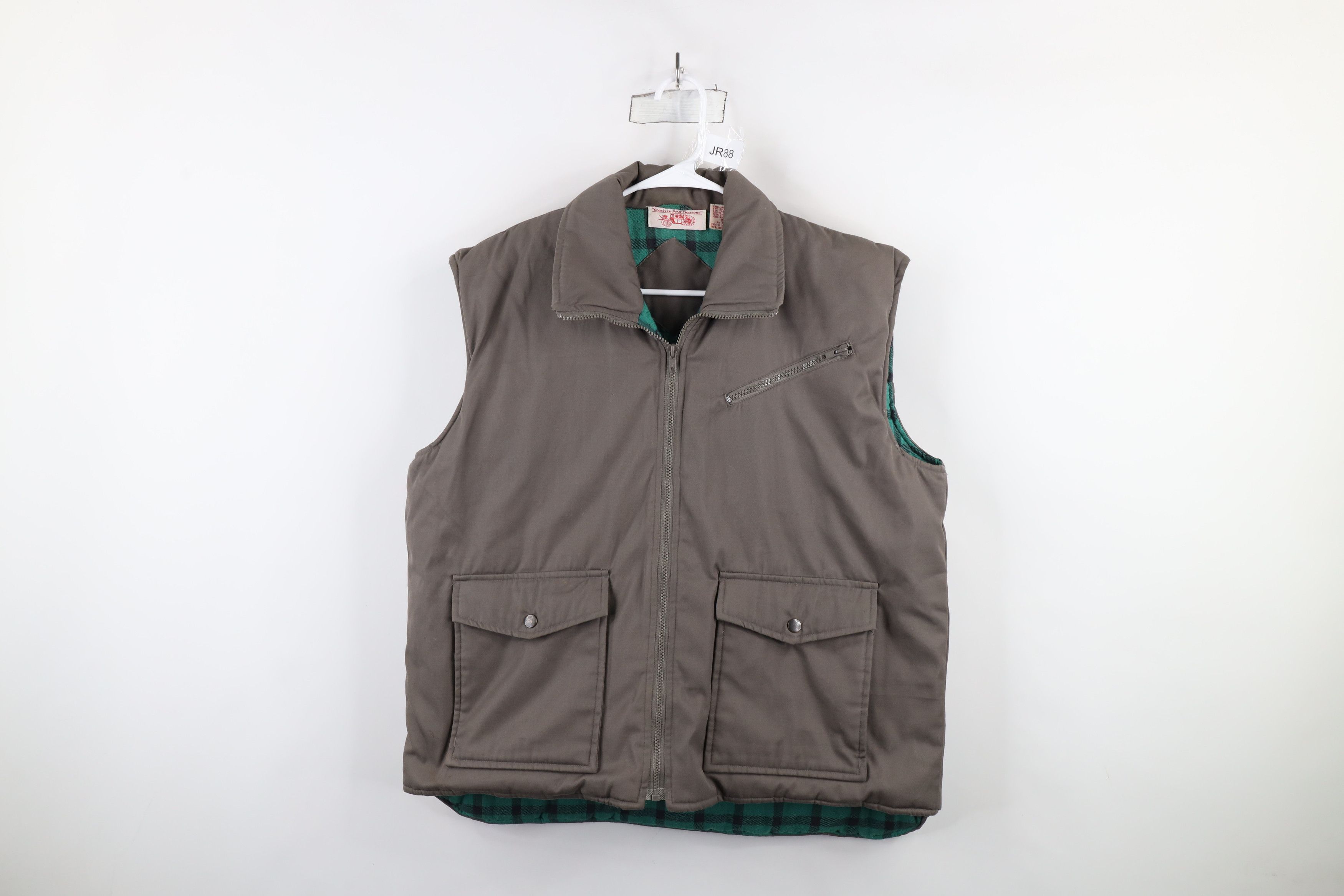 Vintage Vintage 90s Streetwear Lined Full Zip Puffer Vest Jacket Size US XL / EU 56 / 4 - 1 Thumbnail