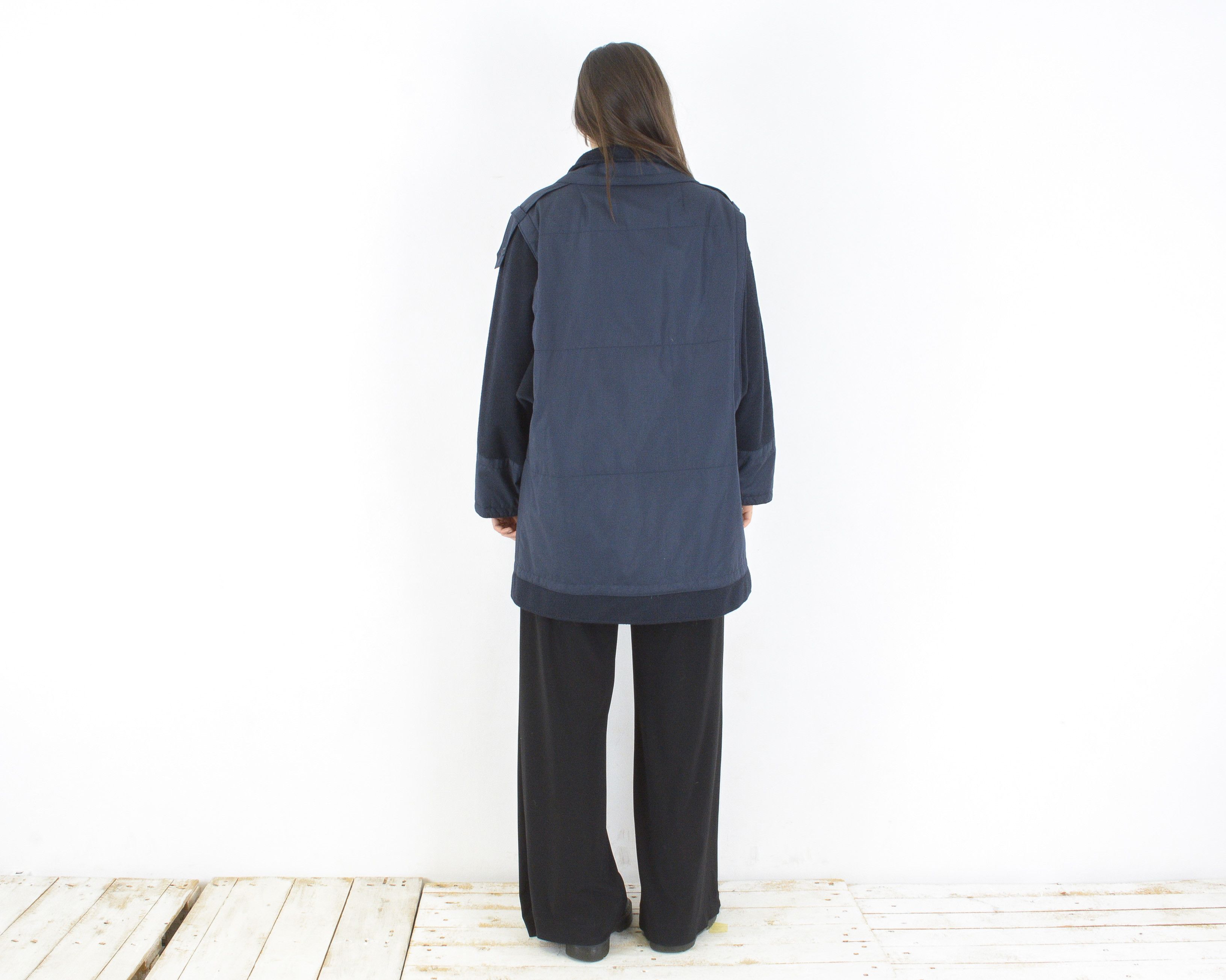 Vintage ORIGINAL LODEN L Wool Coat Winter Jacket Overcoat Padded Size L / US 10 / IT 46 - 4 Thumbnail
