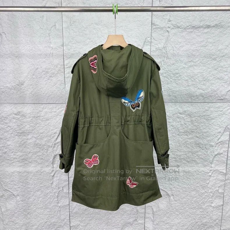 Valentino Valentino Green studded beaded butterfly embroidered milit Size US XS / EU 42 / 0 - 2 Thumbnail
