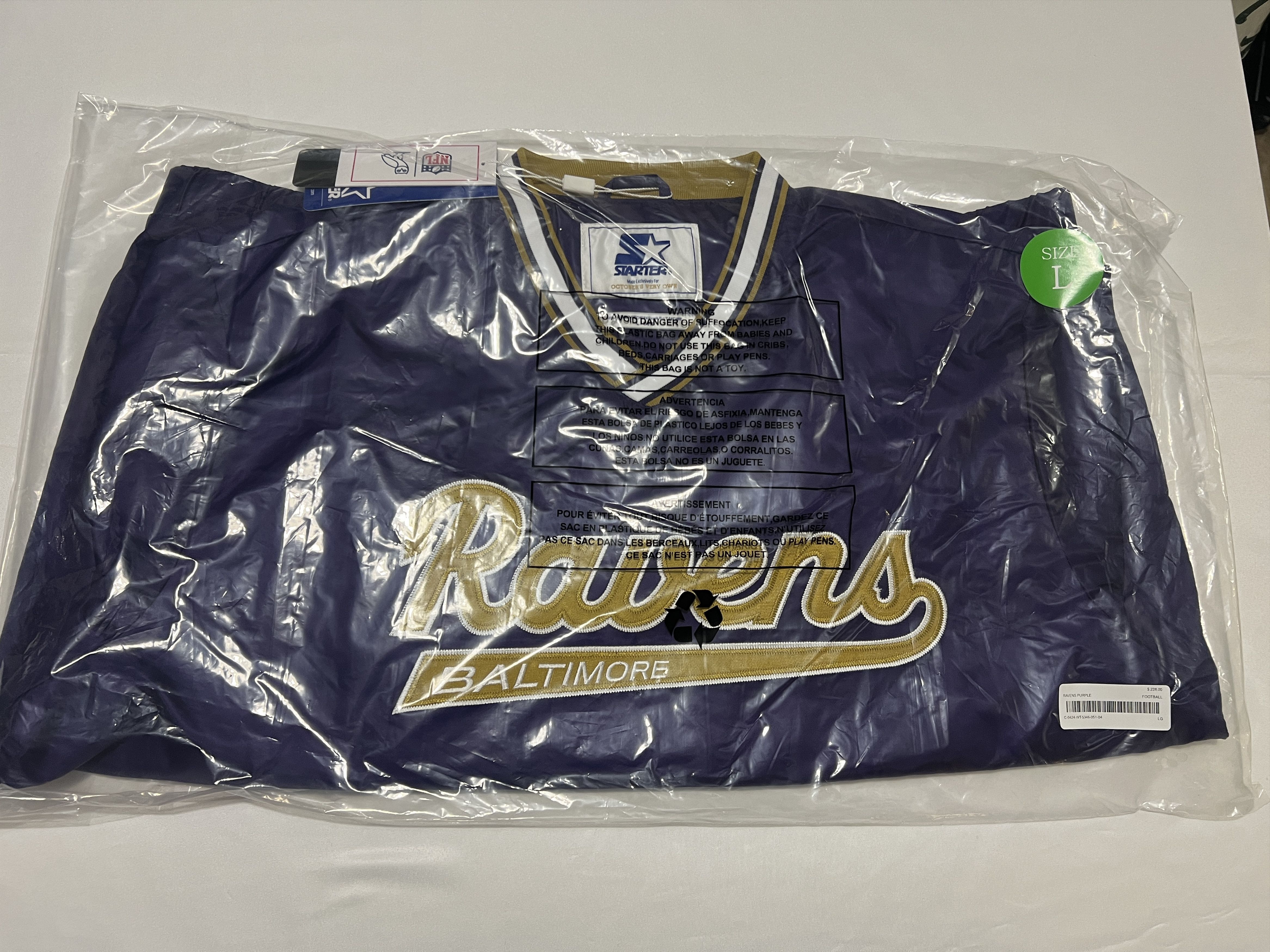 Drake OVO x NFL BALTIMORE RAVENS STARTER TRAINER PULLOVER JACKET Size US L / EU 52-54 / 3 - 1 Thumbnail