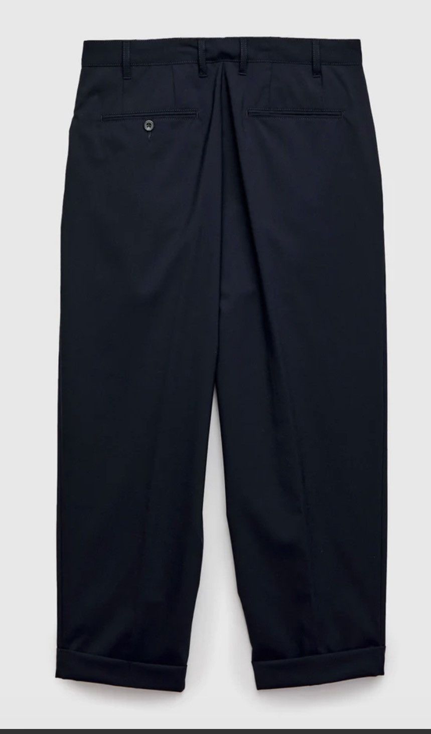 Beams Plus Beams Plus Cropped Double Pleat Chino Pant in Navy Size US 31 - 10 Thumbnail