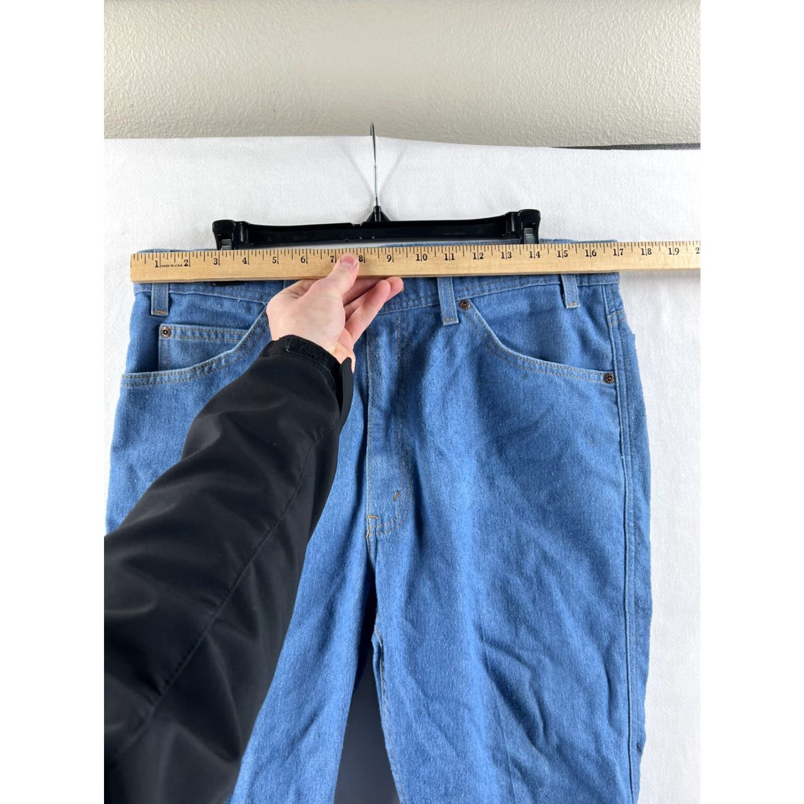Levi's VINTAGE Levi's Denim Jeans Baggy Straight Leg 34x26 Medium Wash Blue Men's Jeans 505 USA 34 Inseam 26 Regular Rise High Straight Size US 34 / EU 50 - 6 Thumbnail