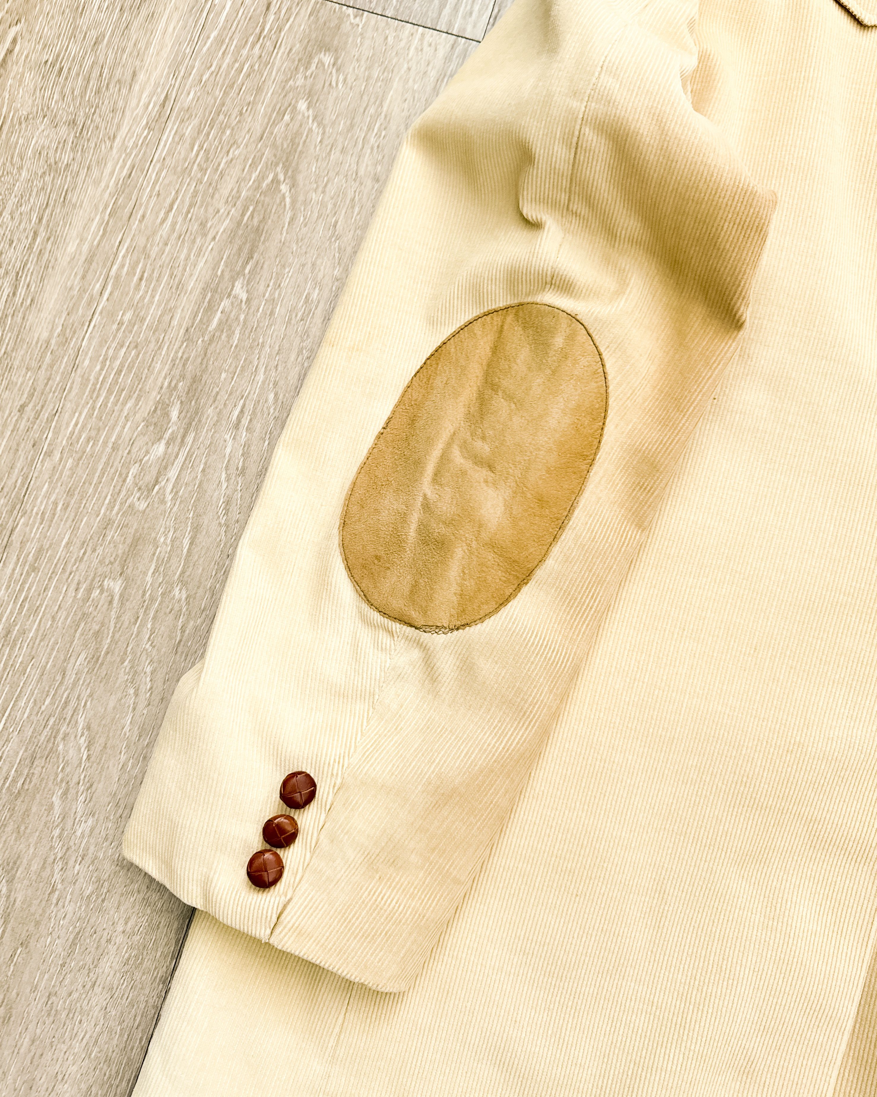 Vintage Vintage CCC Western Corduroy Blazer Beige 46L Elbow Patches Size 46L - 9 Thumbnail