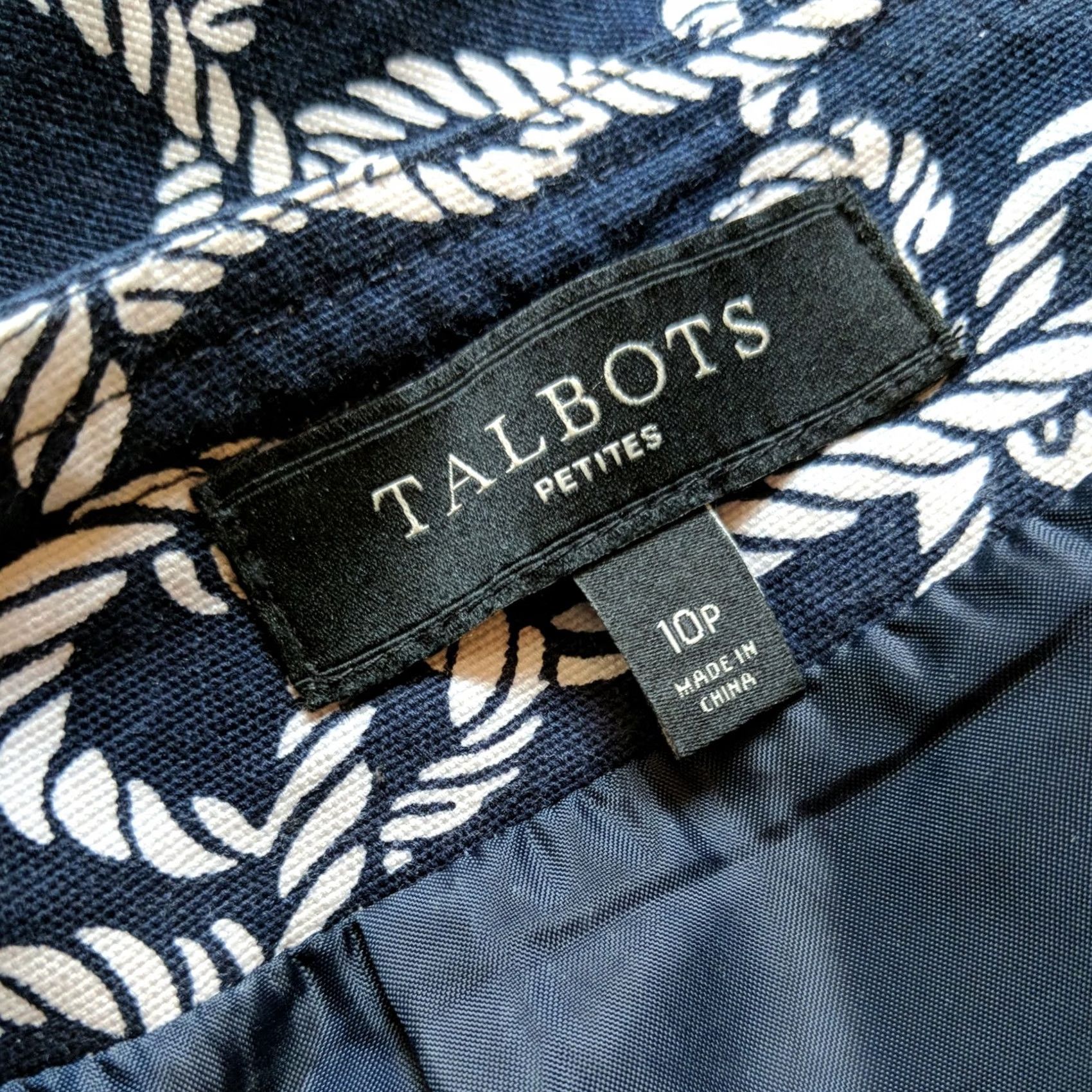 Talbots Talbots Skirt Navy White Rope Nautical Petite 10P A-Line Pockets Knee Length Womens Size 32" / US 10 / IT 46 - 5 Thumbnail