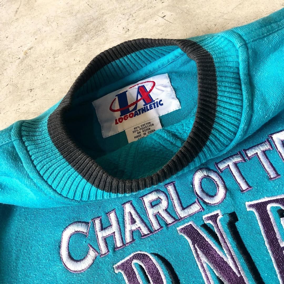 Logo Athletic Vtg 90’s NBA Charlotte Hornets Size US XL / EU 56 / 4 - 4 Thumbnail