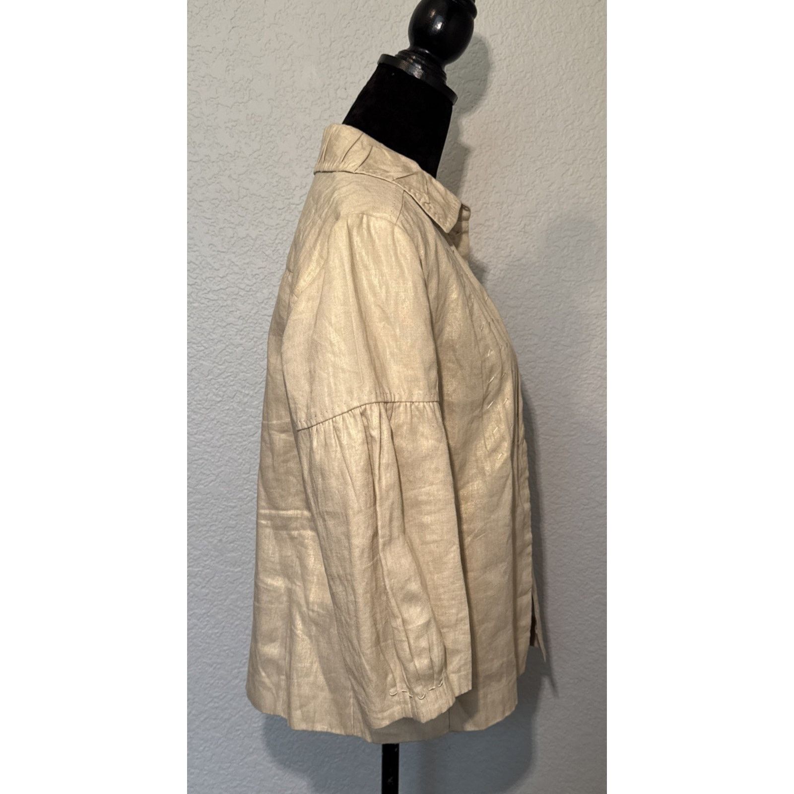 Elie Tahari elie tahari 100 linen hook and eye jacket Size XL / US 12-14 / IT 48-50 - 2 Thumbnail