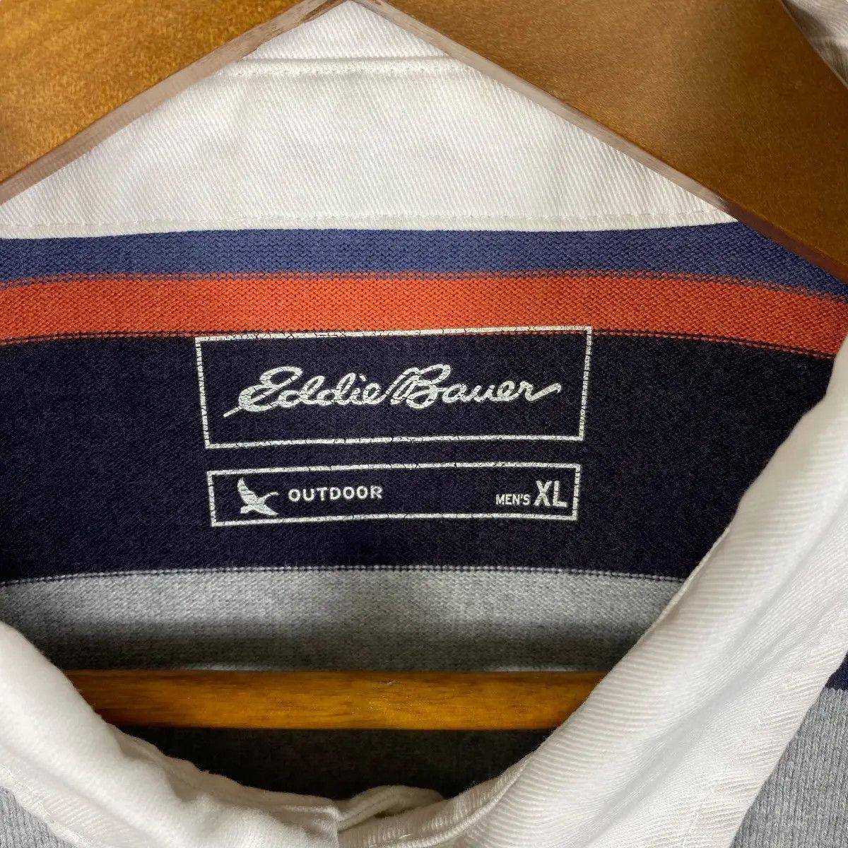 Eddie Bauer Vintage EDDIE BAUER Outdoor Striped Rugby Polo Shirt Size US XL / EU 56 / 4 - 5 Thumbnail