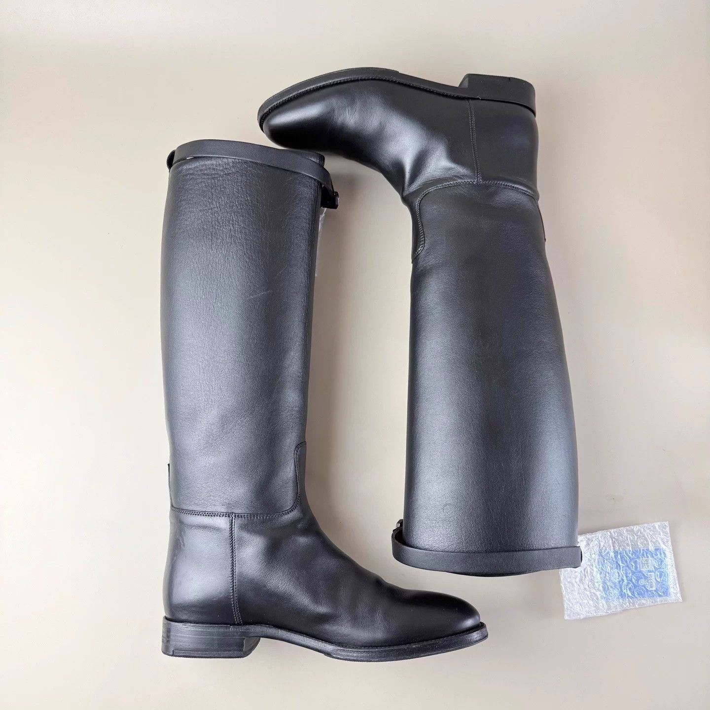 Hermes Hermes Black Silver Kelly High Boot 36.5 99 New Size US 5.5 / IT 35.5 - 5 Thumbnail