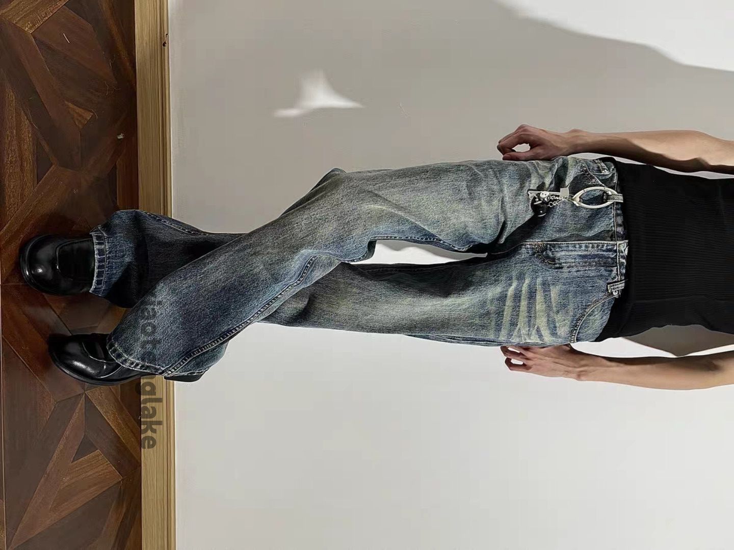 Jean ltx retro y2k washed faded punk grunge bootcut jeans Size US 32 / EU 48 - 2 Thumbnail