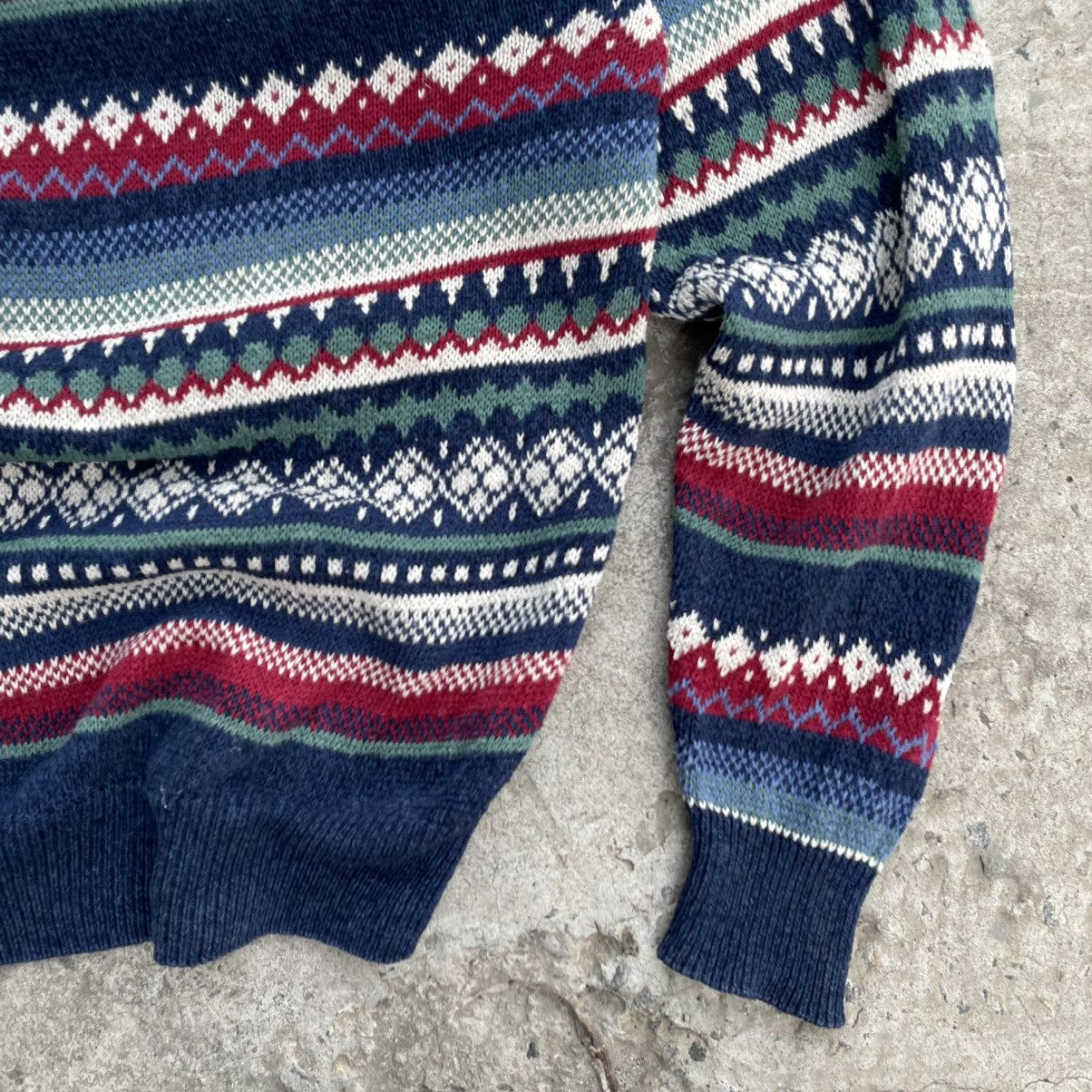 Vintage Vintage Knit Sweater Zip 1/4 Abstract Logo Norway Style USA Size US XL / EU 56 / 4 - 8 Thumbnail