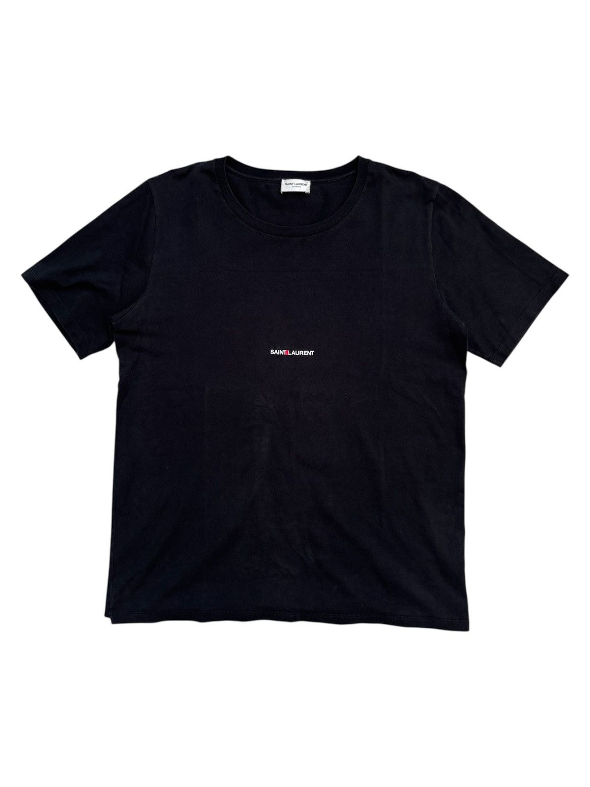 Hedi Slimane × Saint Laurent Paris SLP Classic Box Logo T-Shirt Size US M / EU 48-50 / 2 - 1 Thumbnail