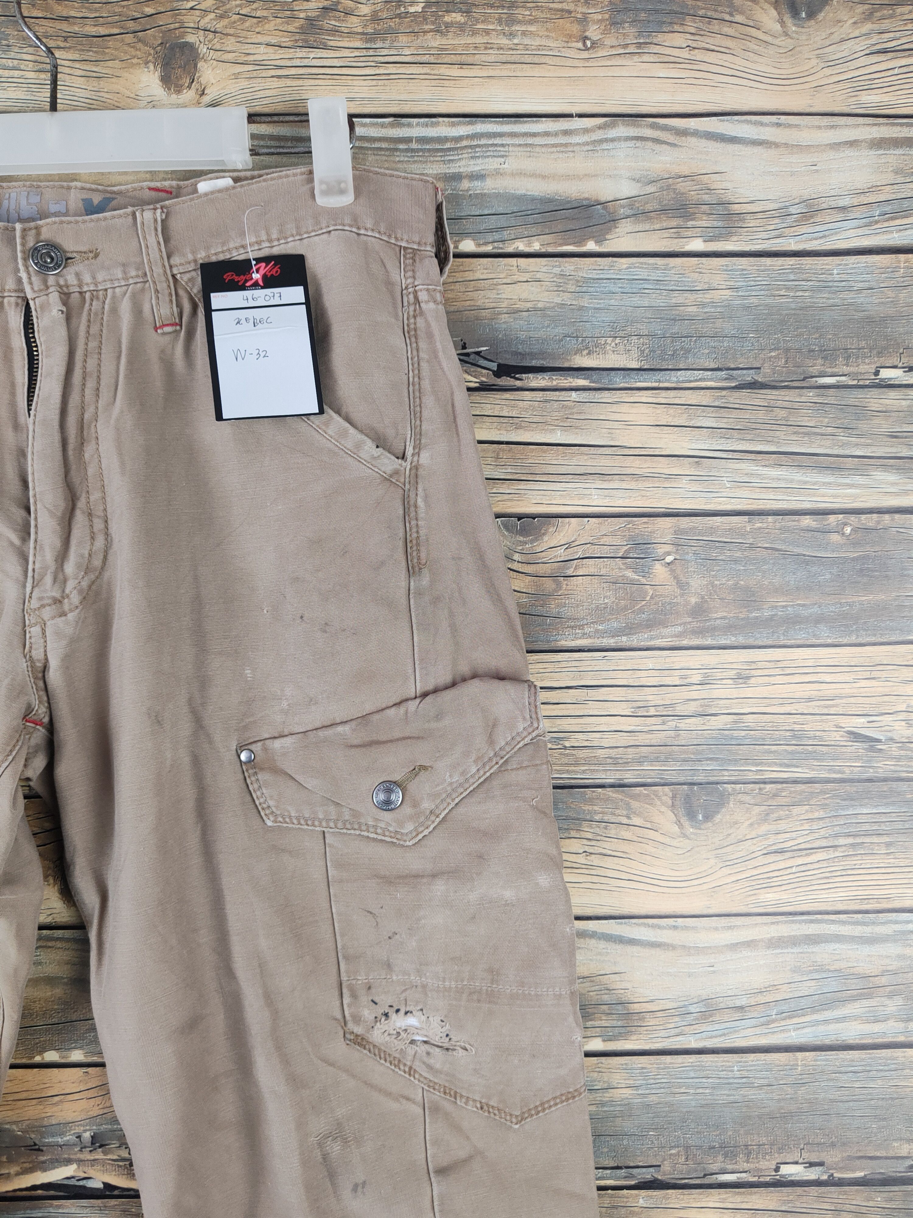 Japanese Brand DL Xebec Beige Multipocket Cargo Pants #46-077 Size US 32 / EU 48 - 5 Thumbnail
