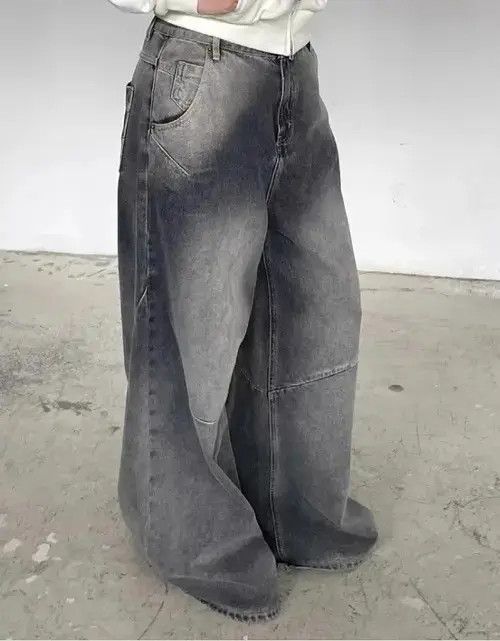 Japanese Brand × Jean High Waist Baggy Washed Denim Jeans Size 30" / US 8 / IT 44 - 1 Thumbnail