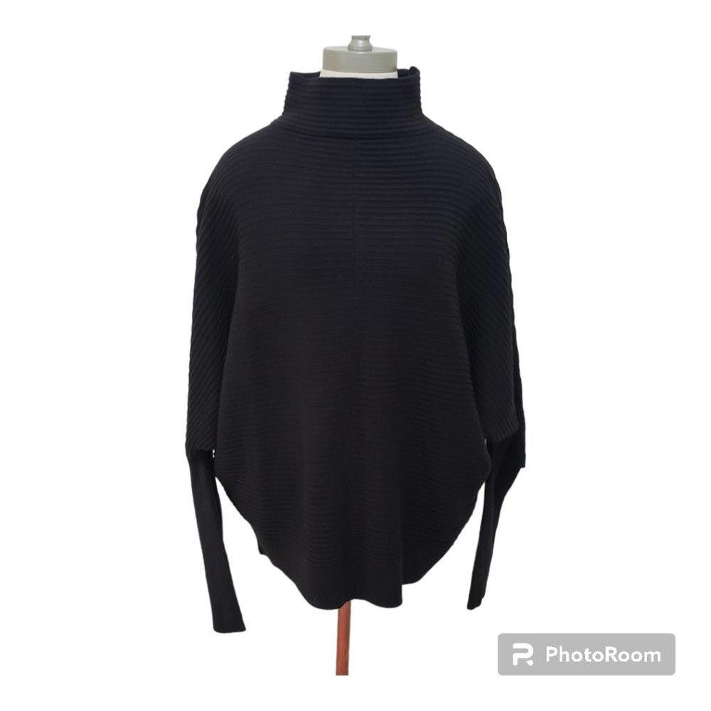 French Connection CT729a French Connection Black Ribbed Ladies Sweaer Size M / US 6-8 / IT 42-44 - 1 Thumbnail