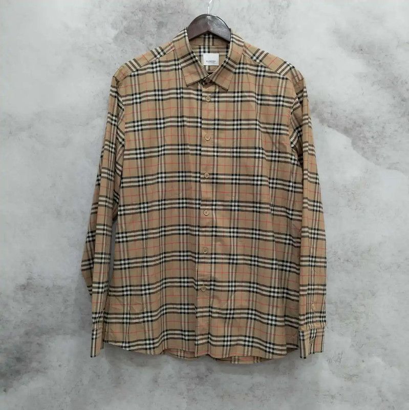 Burberry Burberry Men's Long Sleeve Cotton Shirt Size US XXL / EU 58 / 5 - 1 Thumbnail